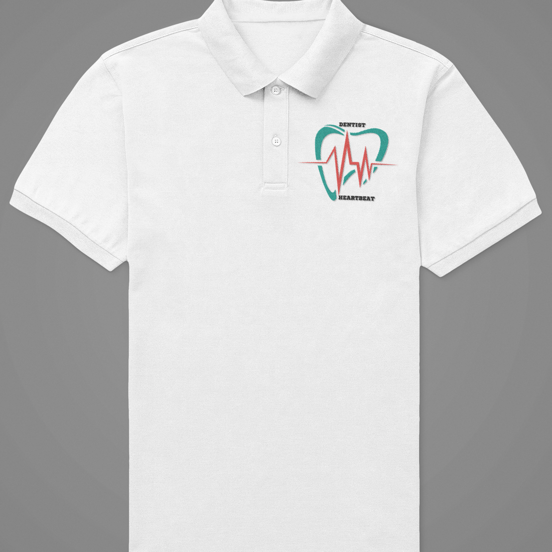 Polo Tshirt with Dentist Heartbeat