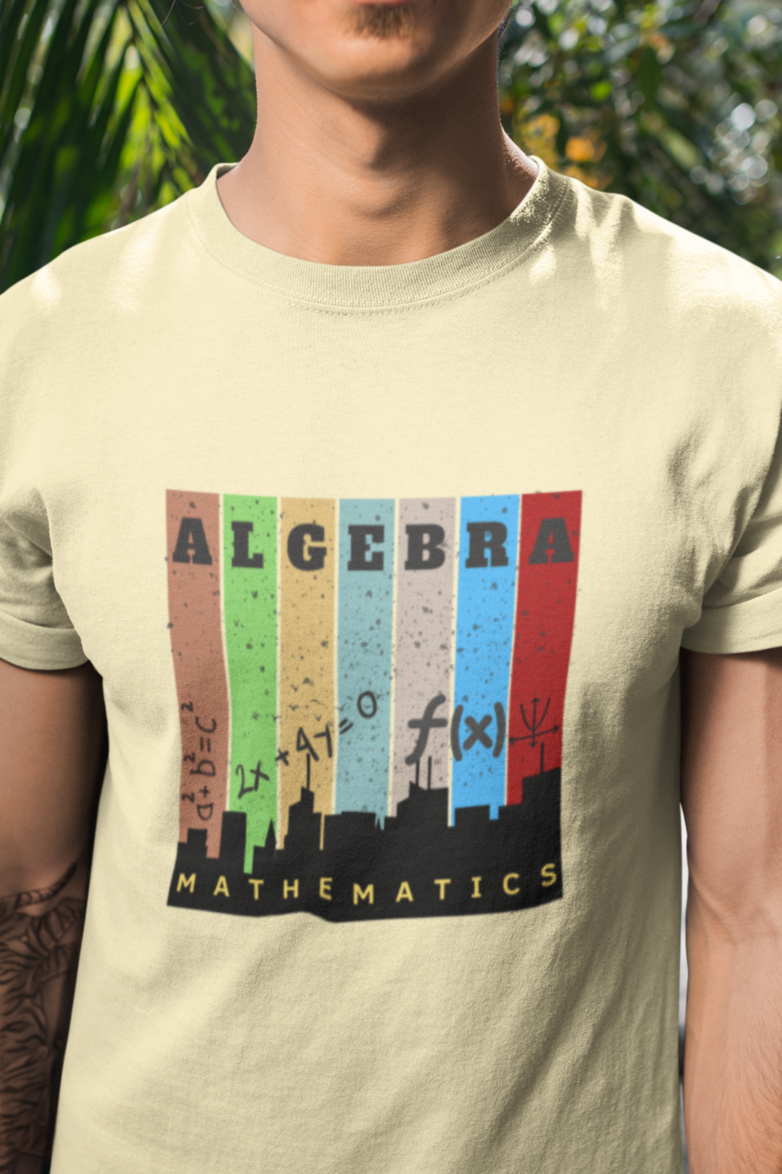 Round neck Half  sleeves Tshirt with Nerdy Algebra Design