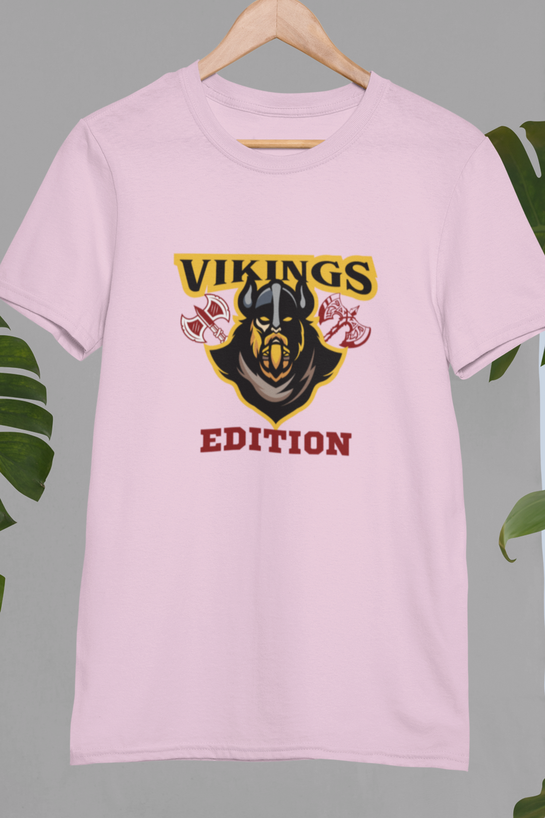 Round neck Half sleeves Tshirt with design with Viking Edition