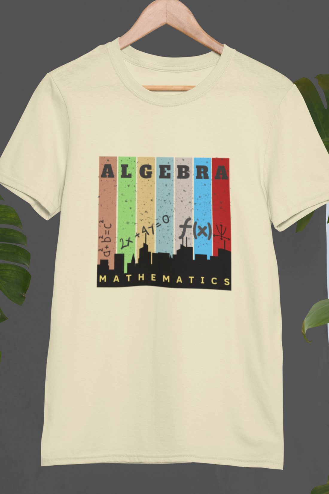 Round neck Half  sleeves Tshirt with Nerdy Algebra Design