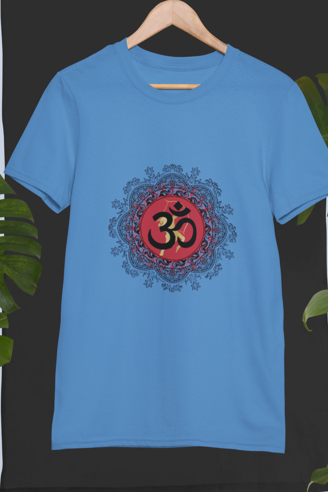 Round neck Half sleeves Tshirt with design of OM