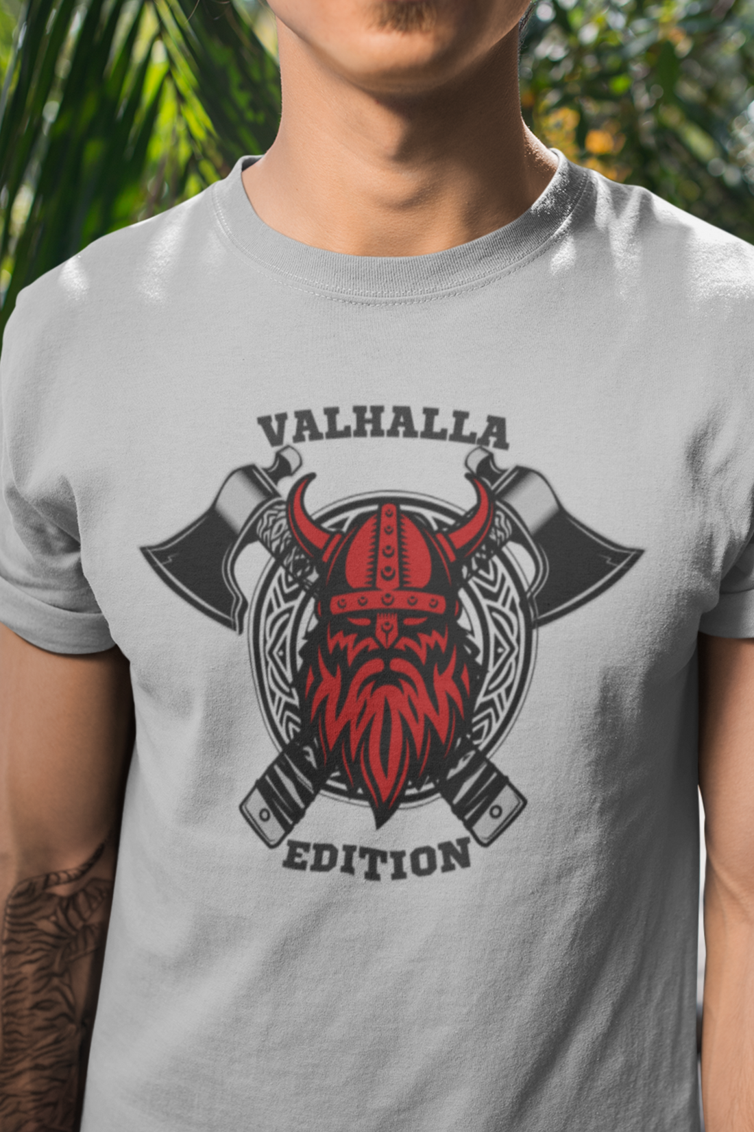 Round neck Half sleeves Tshirt with design with Valhalla Edition