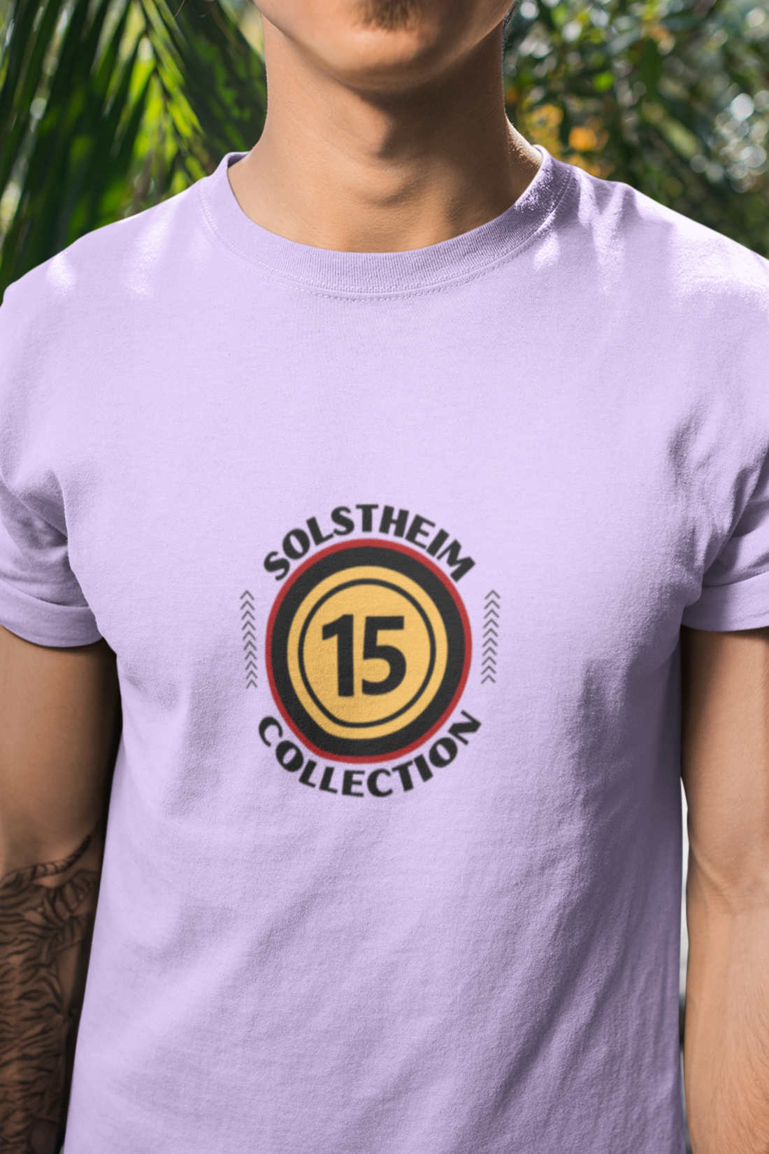 Round Neck Half Sleeves T-Shirt with Number 15 Design