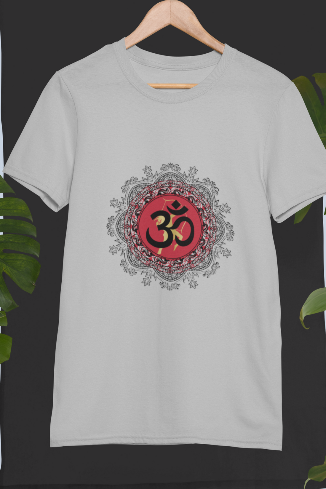 Round neck Half sleeves Tshirt with design of OM