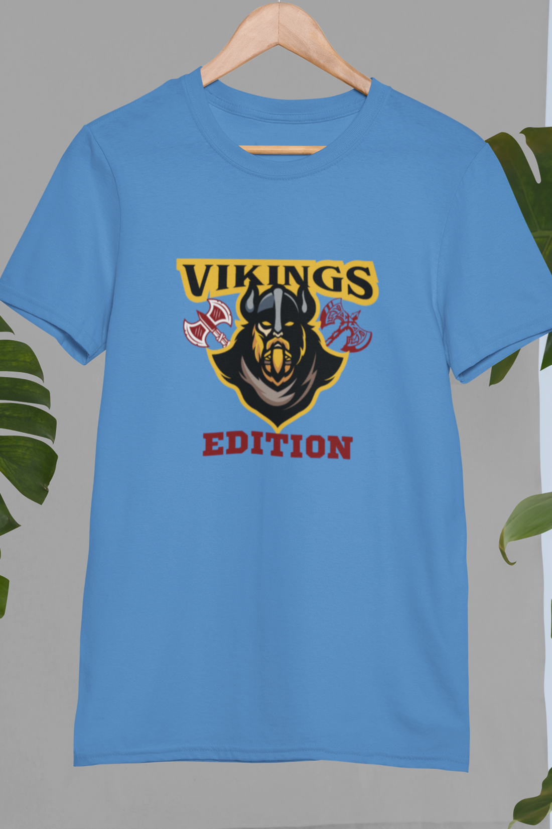 Round neck Half sleeves Tshirt with design with Viking Edition