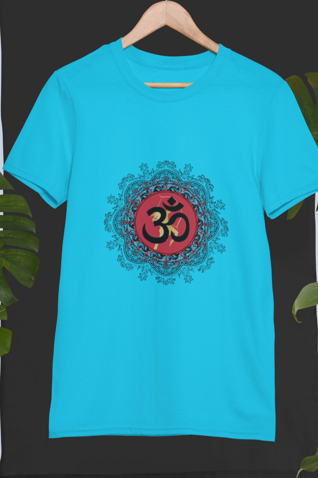 Round neck Half sleeves Tshirt with design of OM