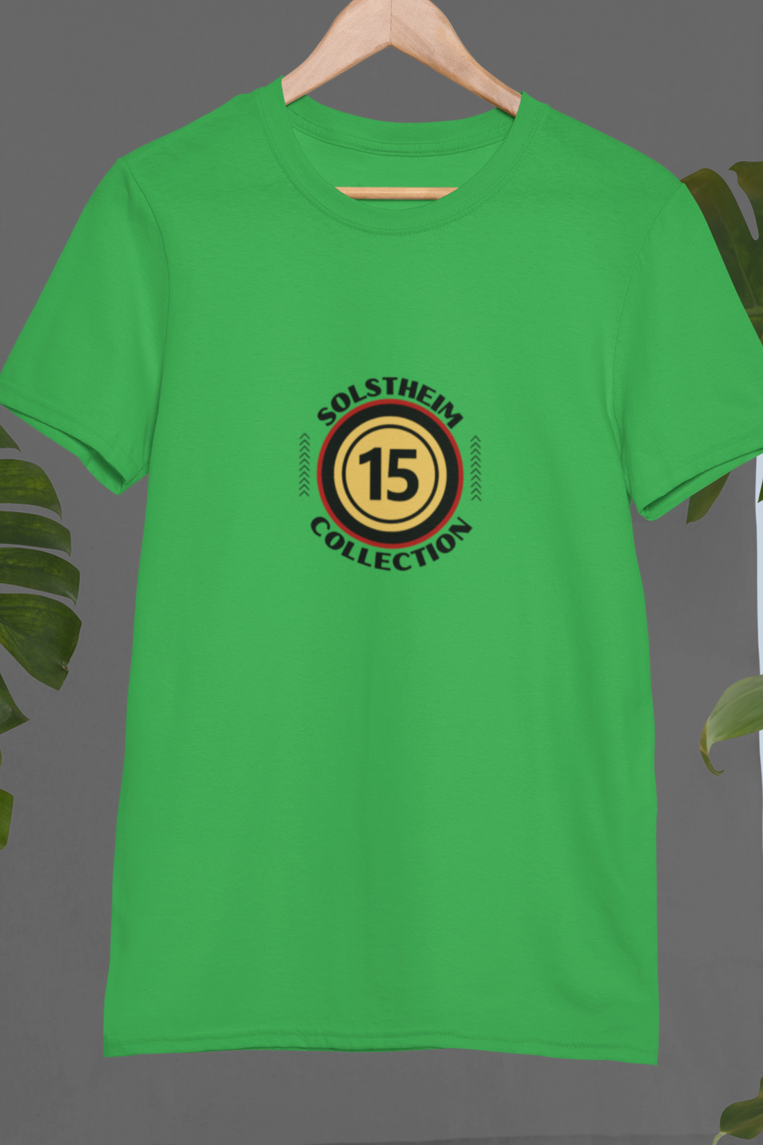 Round Neck Half Sleeves T-Shirt with Number 15 Design