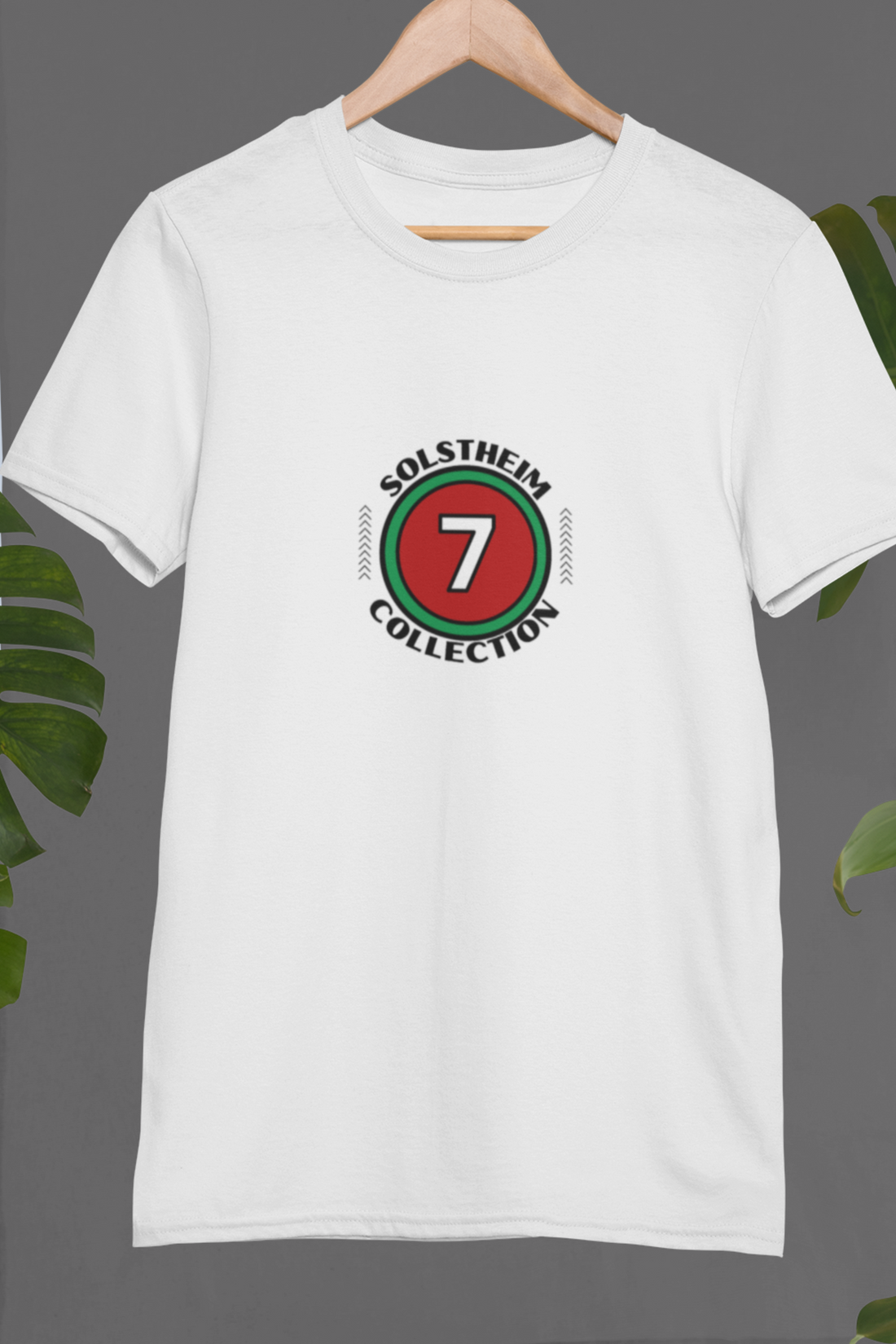 Round Neck Half Sleeves T-Shirt with Number 7 Design