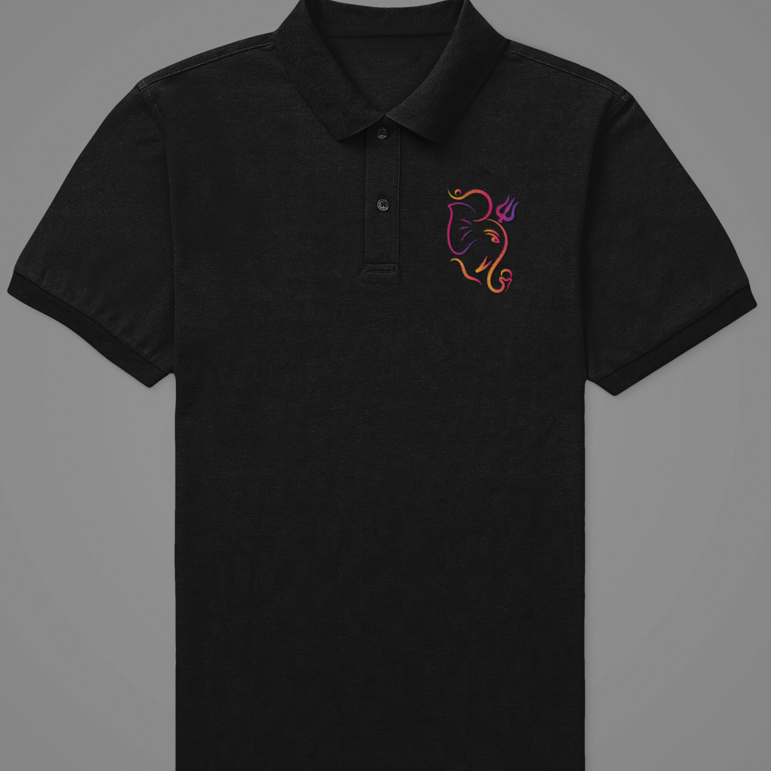 Polo Tshirt with Ganesha Trishul Trident