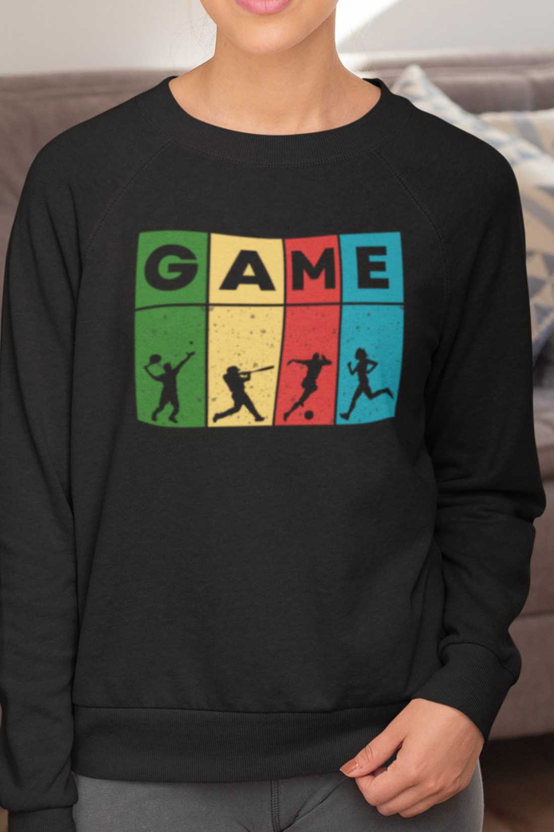 Sweatshirt with typographical design GAME