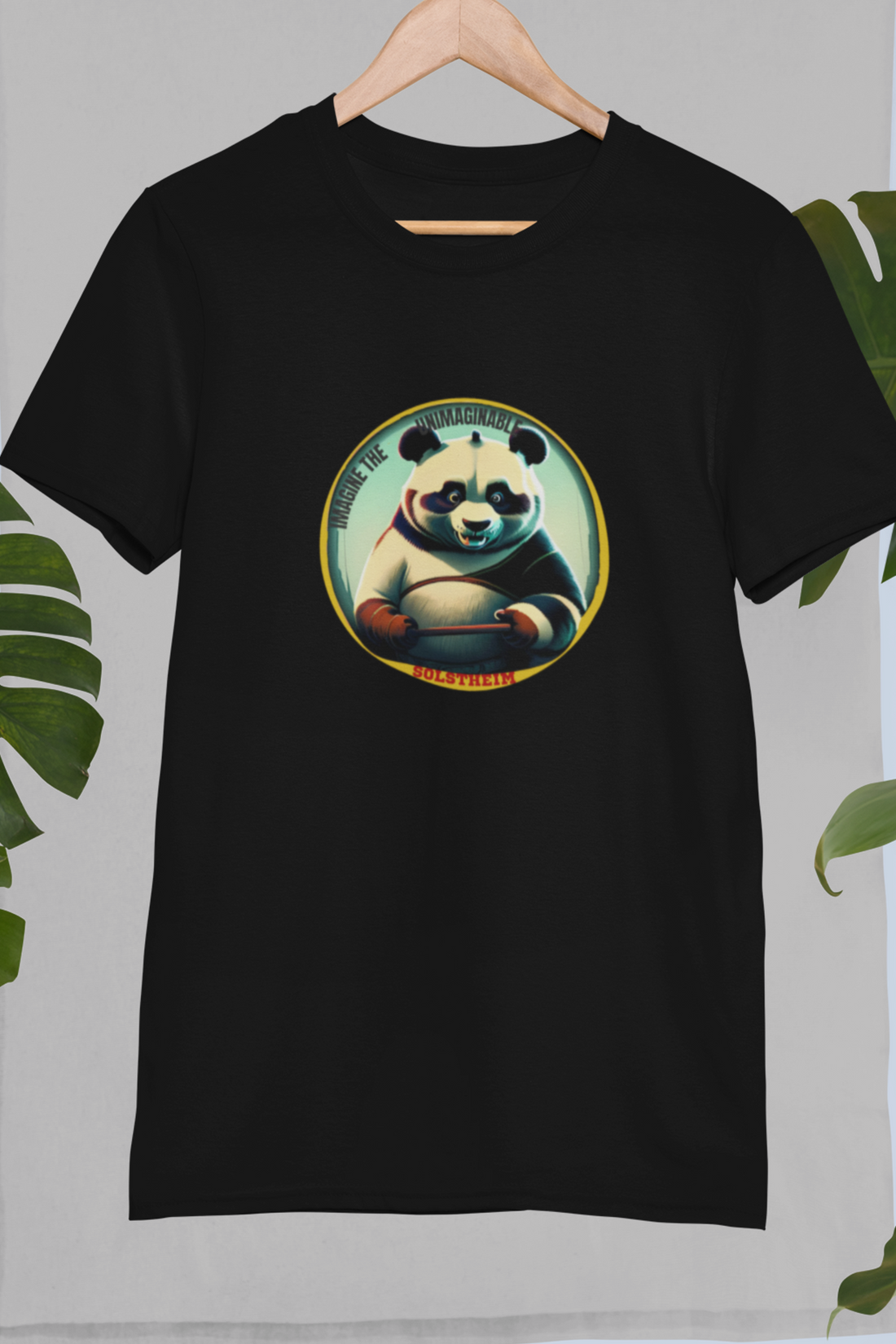 Round Neck Half Sleeves T-Shirt with Panda unimaginable