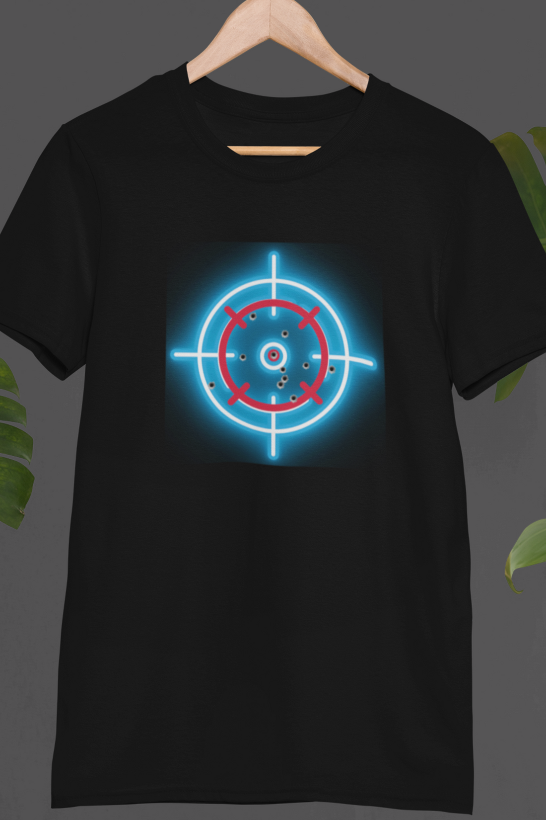 Round neck Half sleeves Tshirt with Shooter Aim target