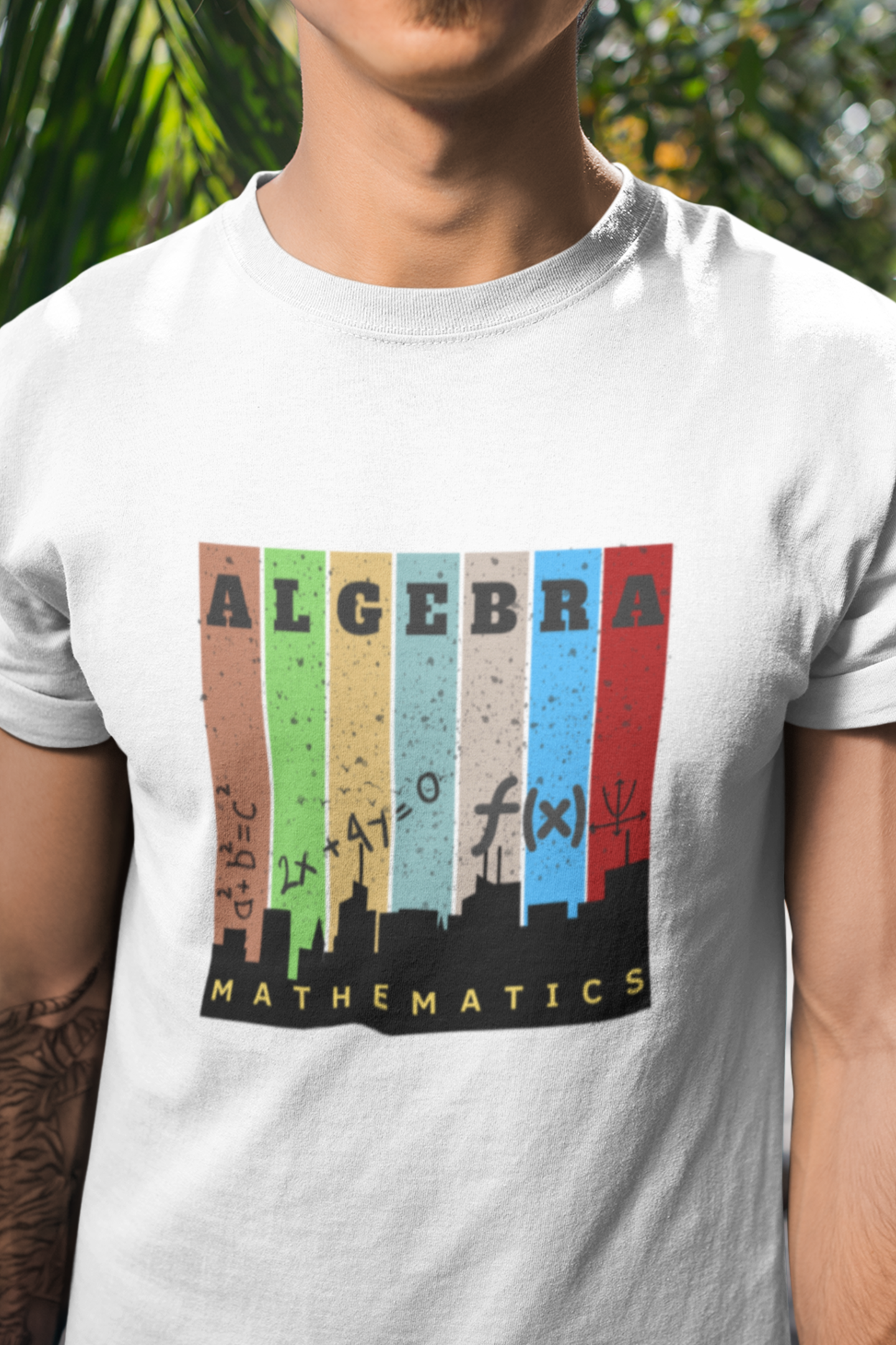 Round neck Half  sleeves Tshirt with Nerdy Algebra Design