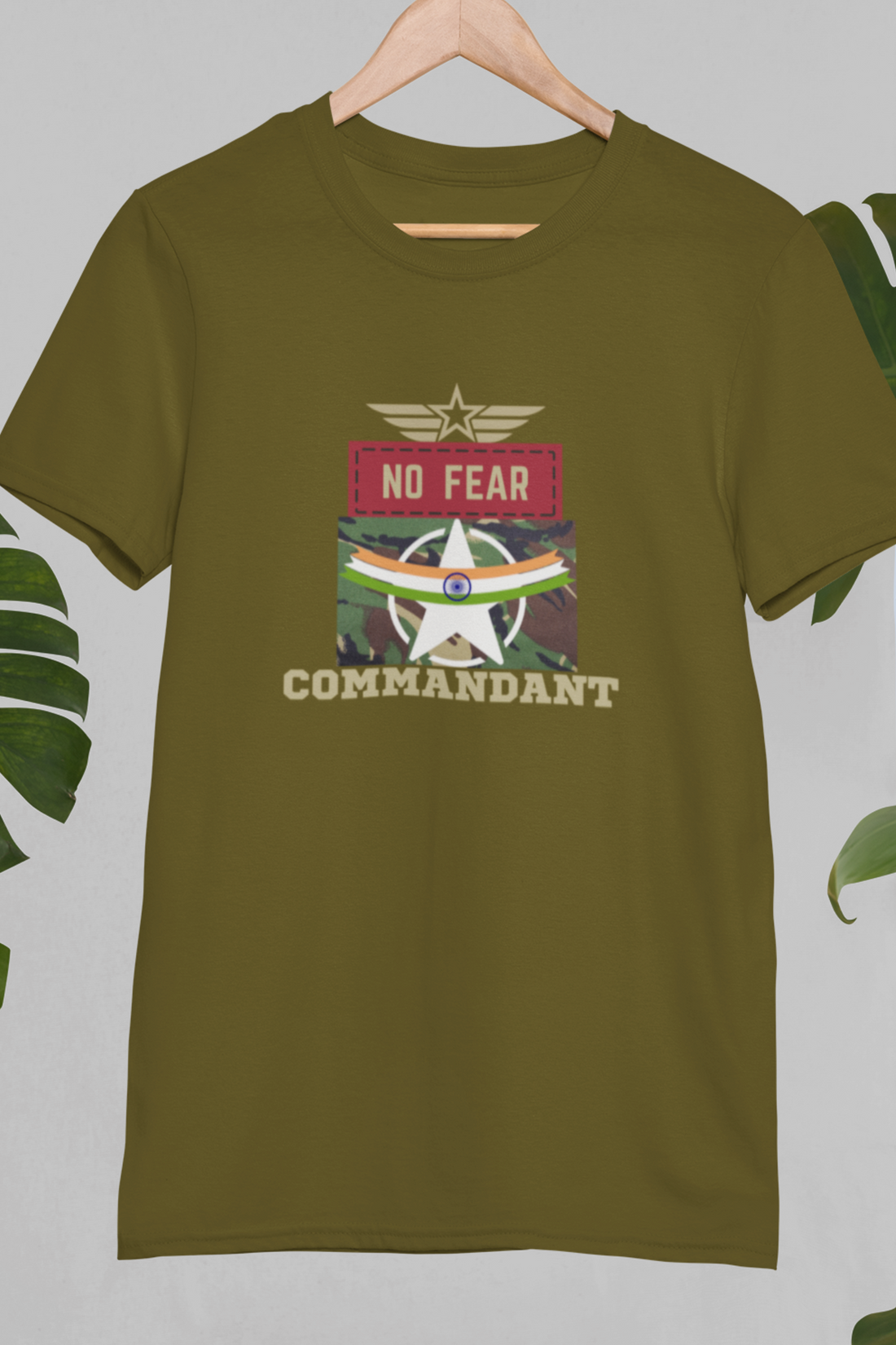 Round neck Half  sleeves Tshirt with Commandant India