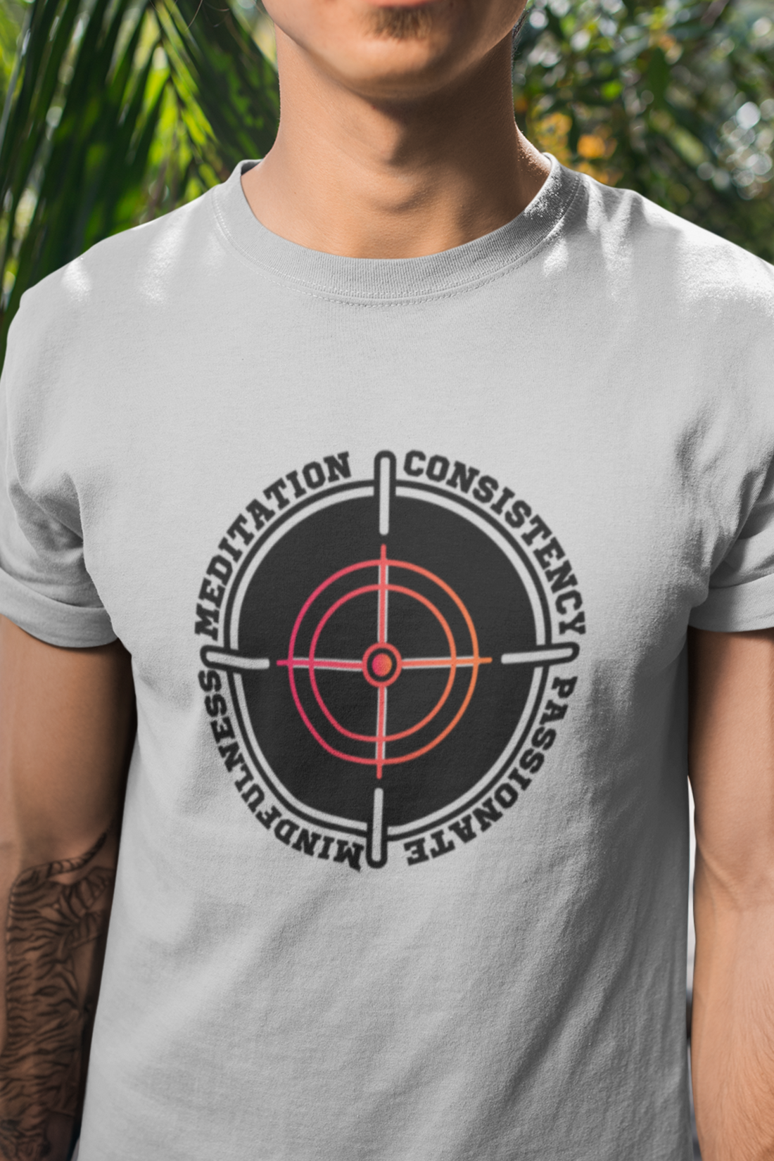 Round neck Half sleeves Tshirt with Shooter Attributes