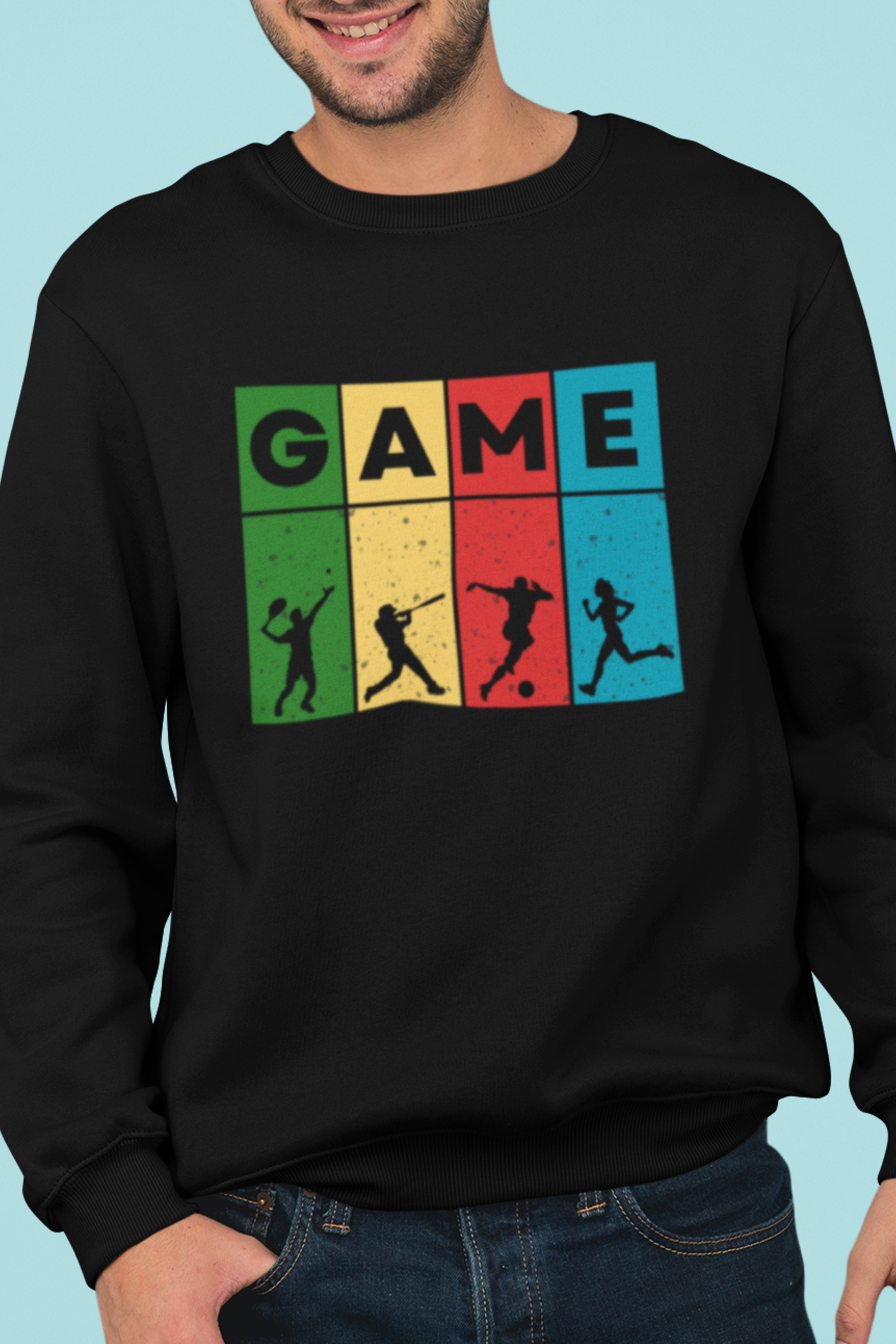 Sweatshirt with typographical design GAME