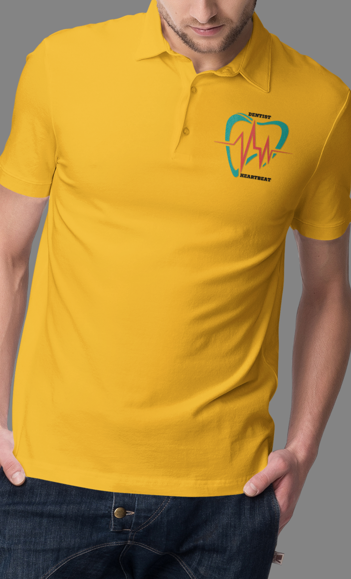 Polo Tshirt with Dentist Heartbeat