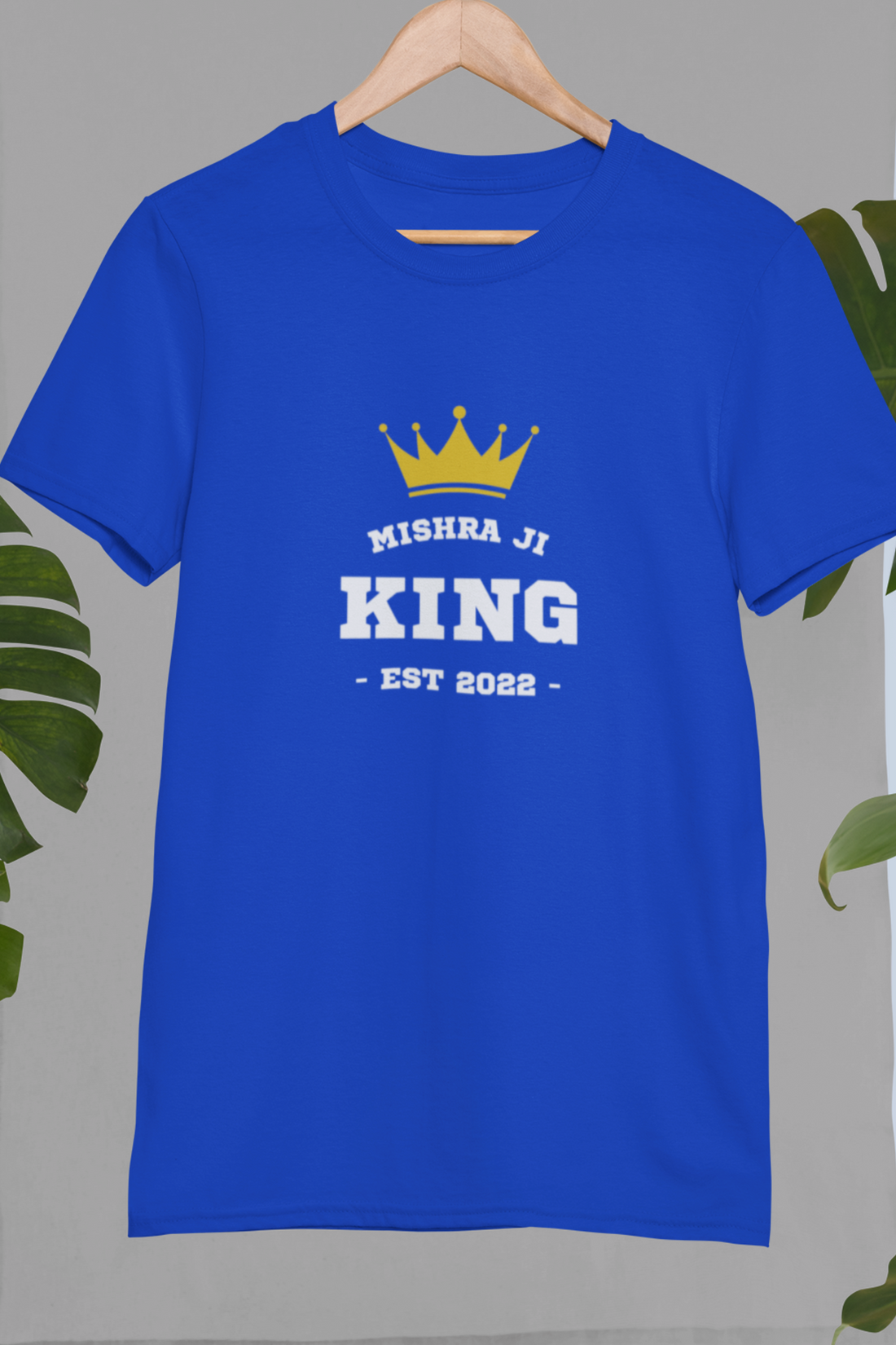 Round neck Half sleeves Tshirt with dual print of Mishra Ji King & 360