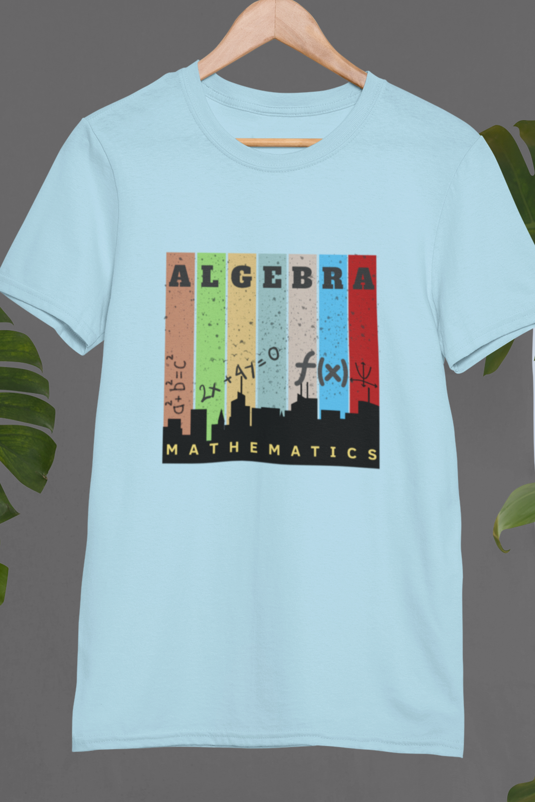 Round neck Half  sleeves Tshirt with Nerdy Algebra Design