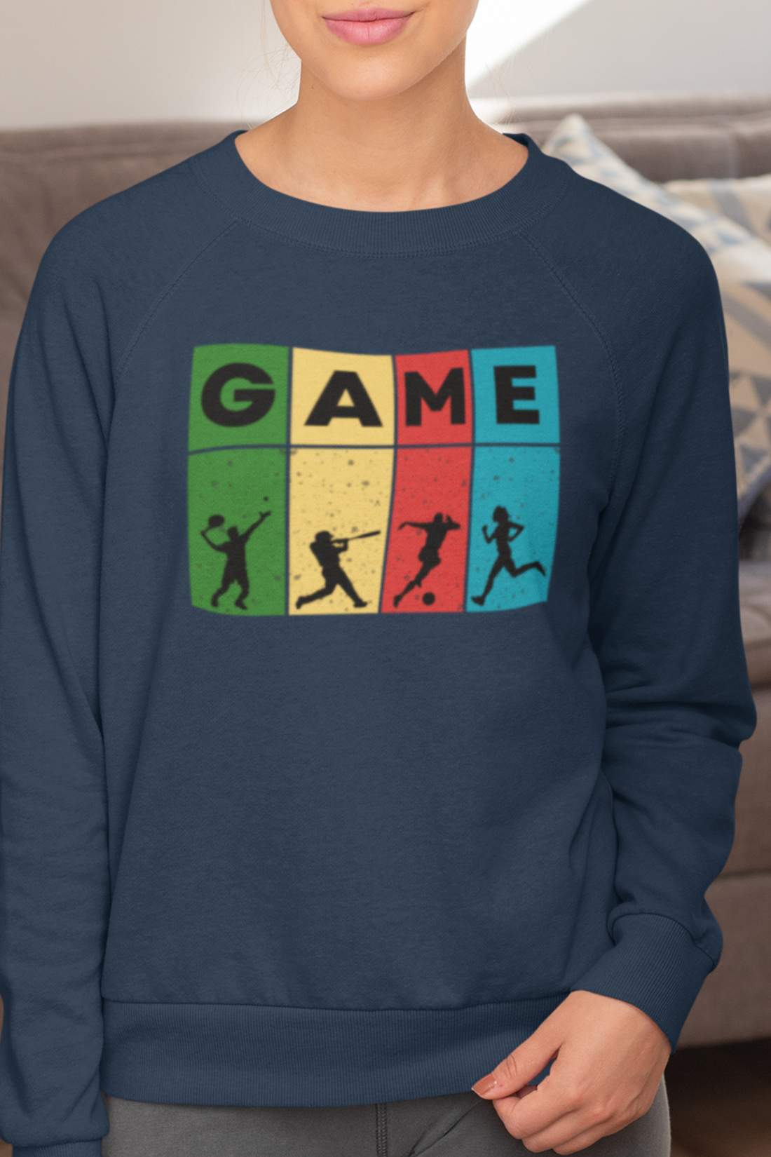 Sweatshirt with typographical design GAME