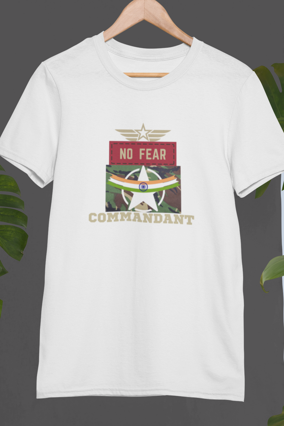 Round neck Half  sleeves Tshirt with Commandant India