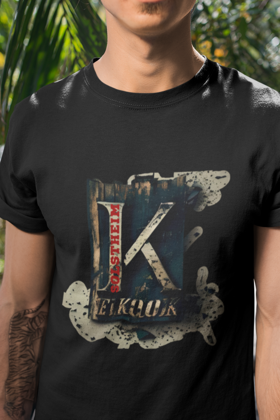 Round Neck Half Sleeves T-Shirt Letter K