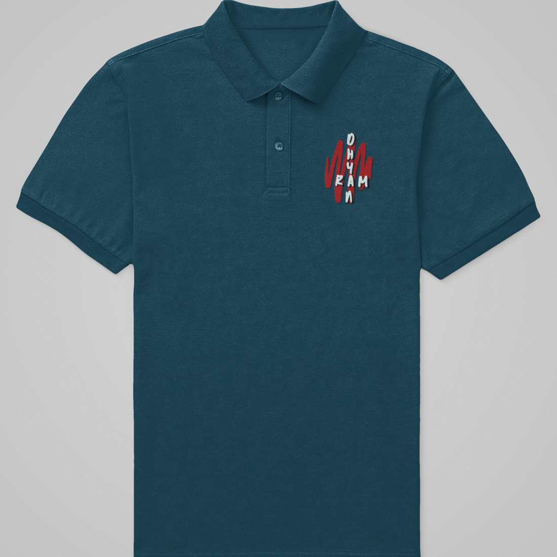 Polo Tshirt with dual print of Ramdhyan & Trishul