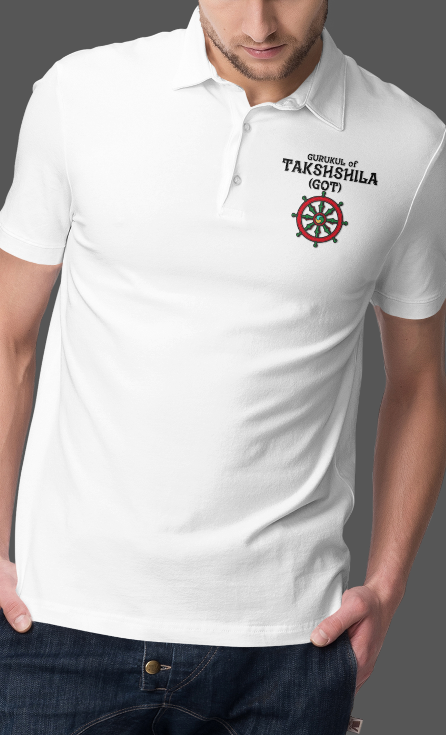 Polo Tshirt with dual print of GOT & Trayambhakam