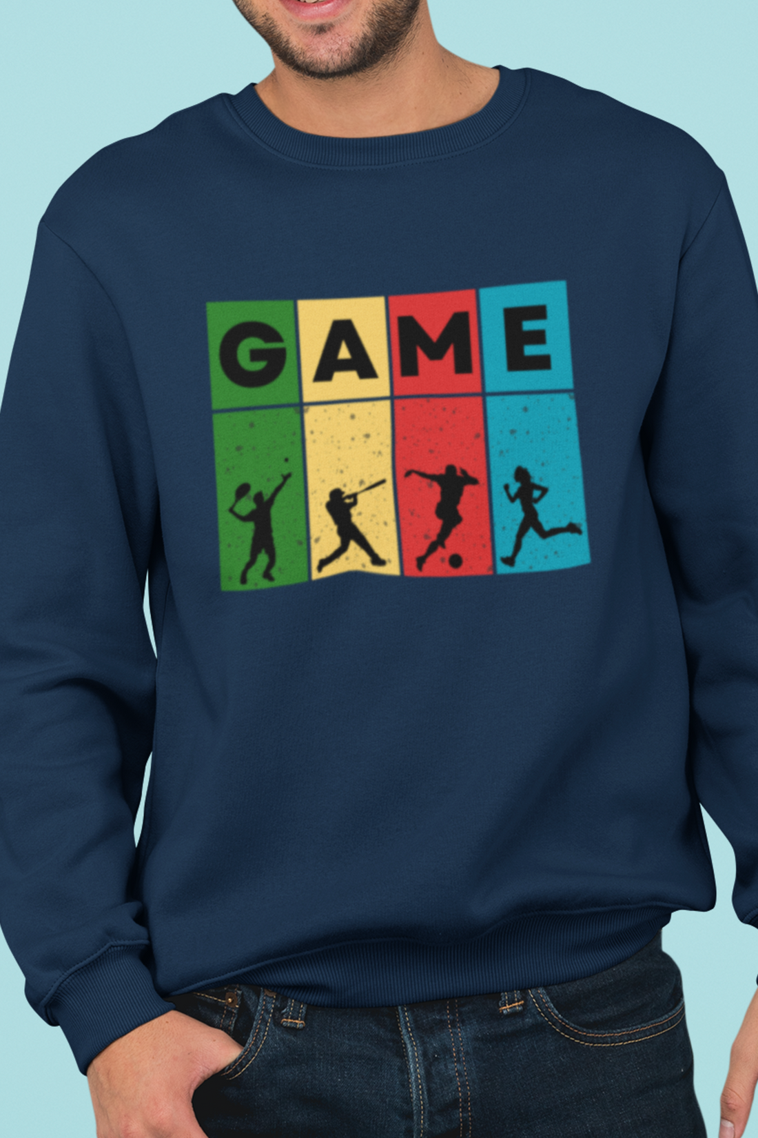 Sweatshirt with typographical design GAME