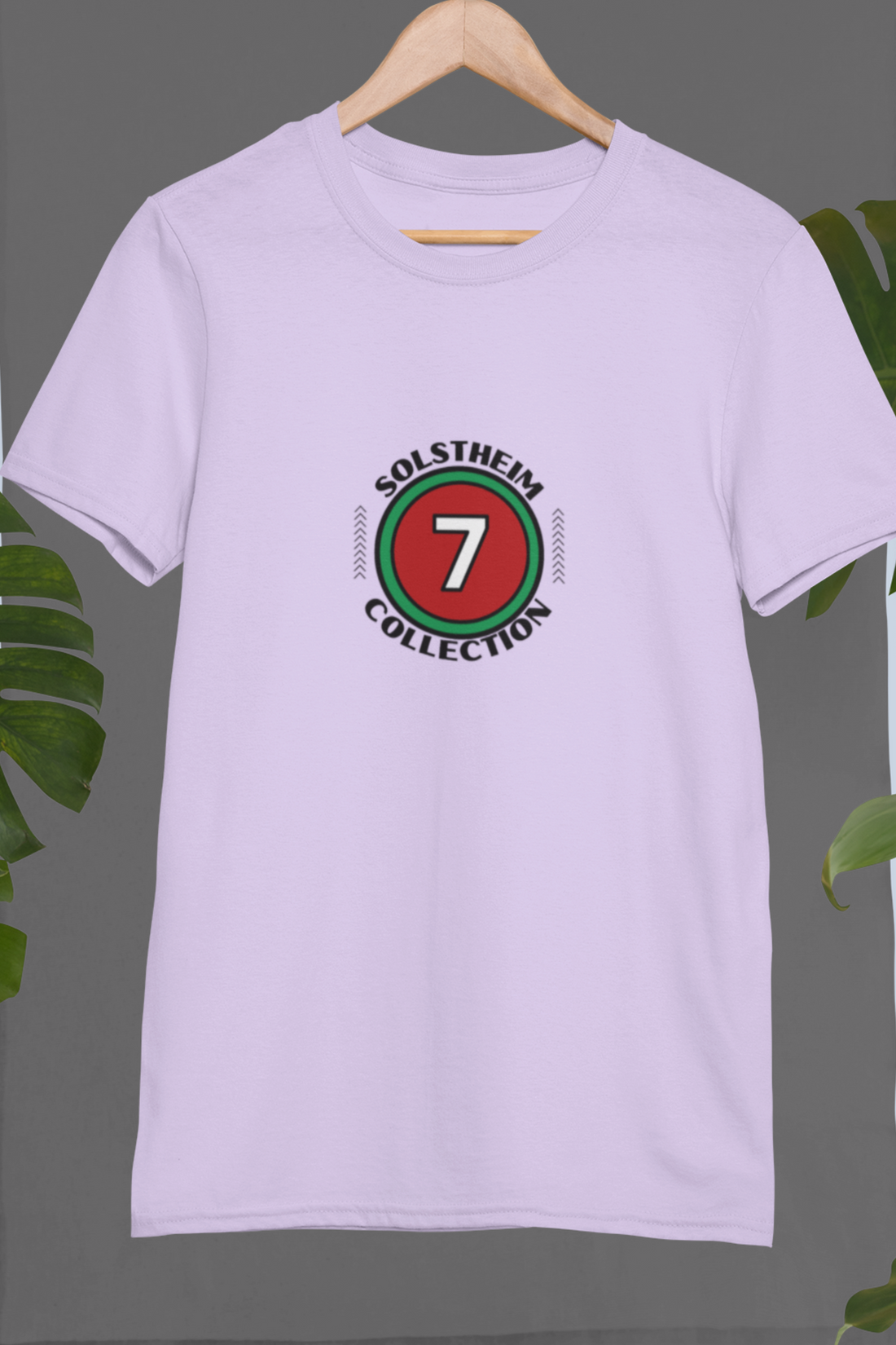 Round Neck Half Sleeves T-Shirt with Number 7 Design