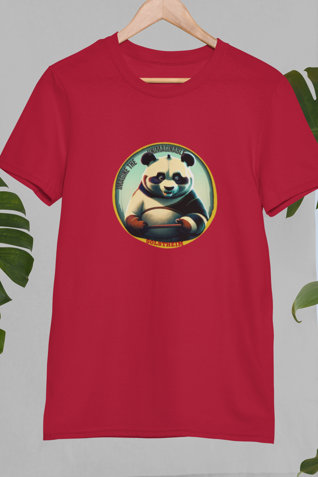 Round Neck Half Sleeves T-Shirt with Panda unimaginable