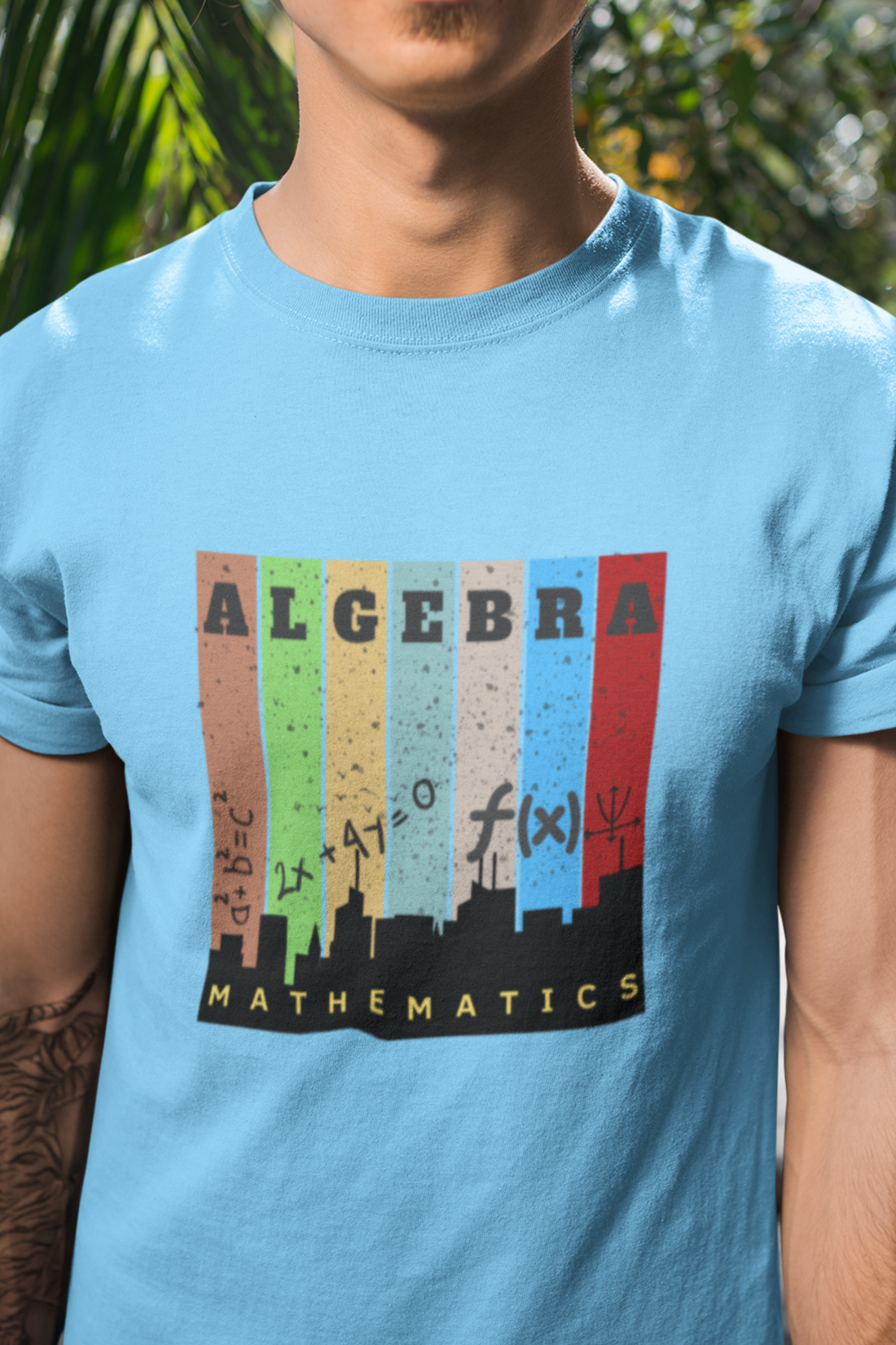 Round neck Half  sleeves Tshirt with Nerdy Algebra Design