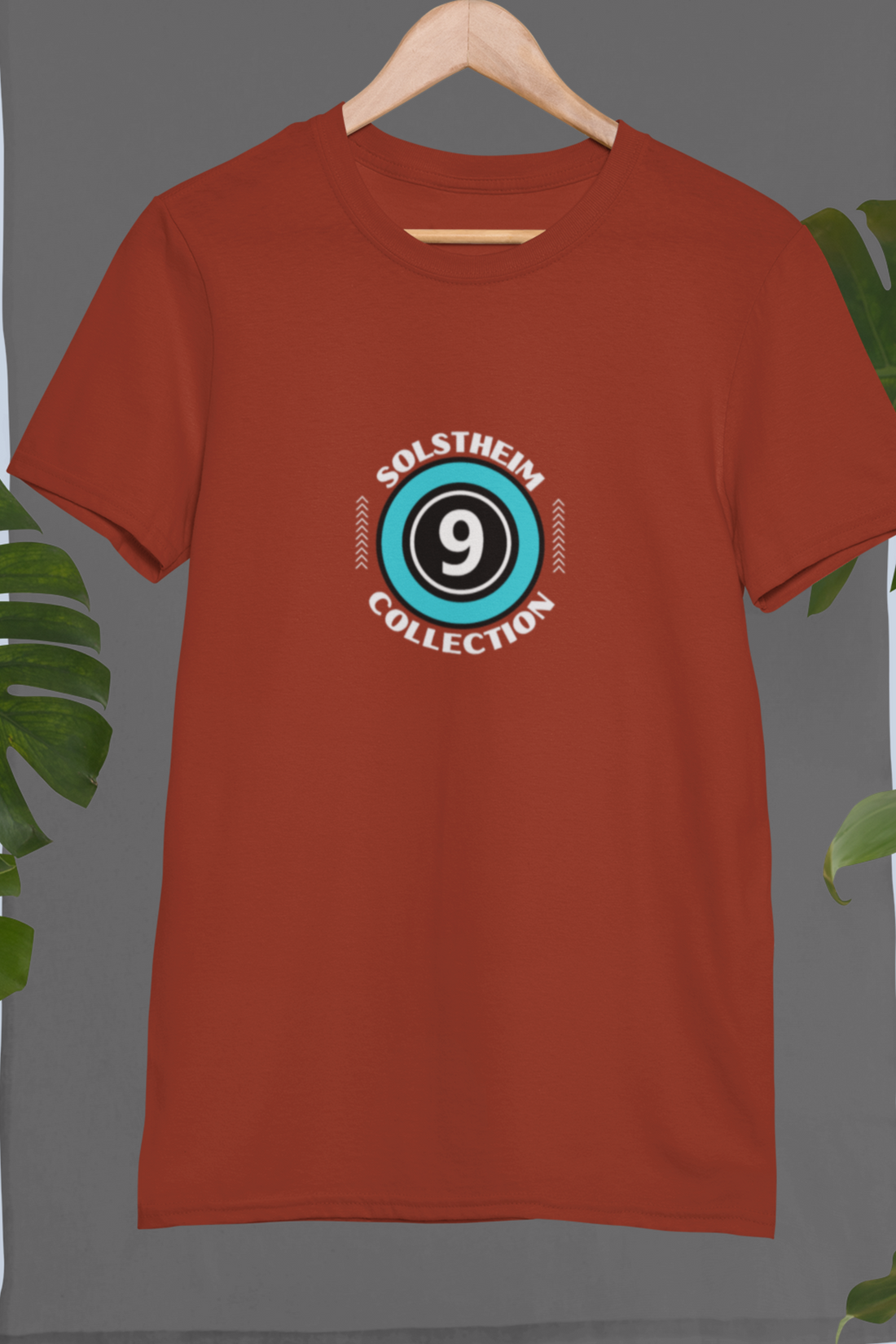 Round Neck Half Sleeves T-Shirt with Number 9 Design