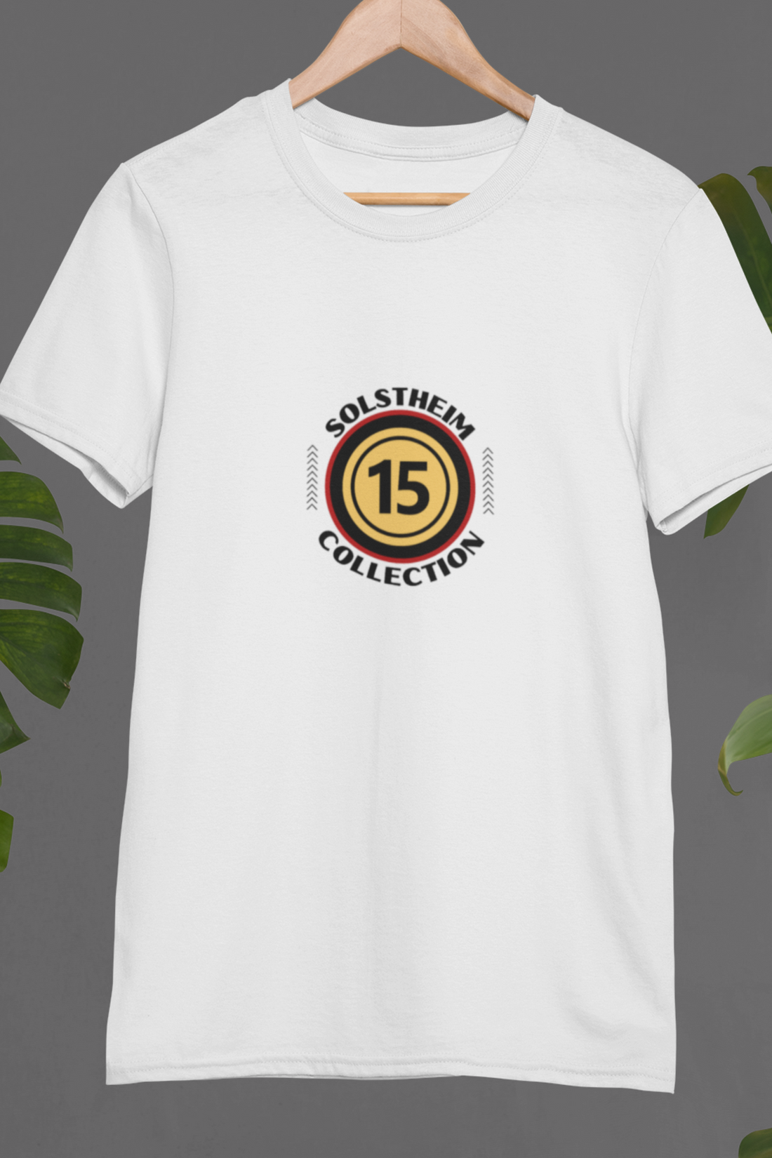 Round Neck Half Sleeves T-Shirt with Number 15 Design