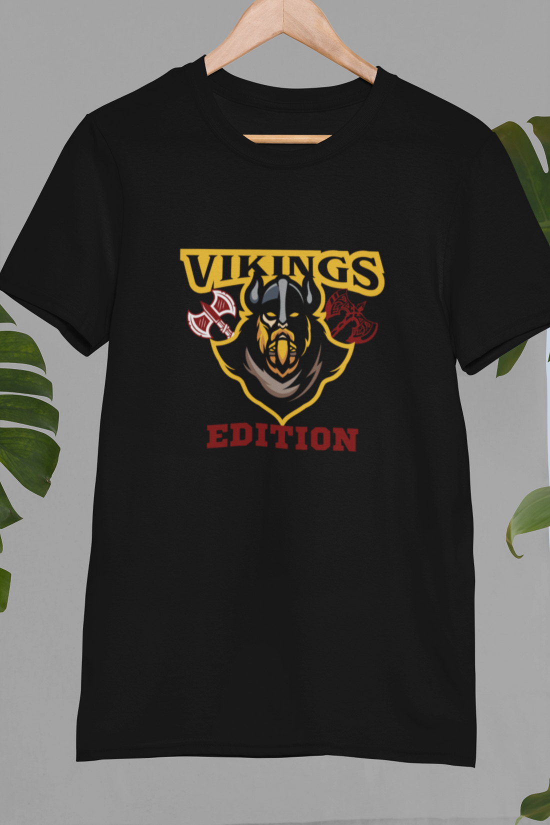 Round neck Half sleeves Tshirt with design with Viking Edition