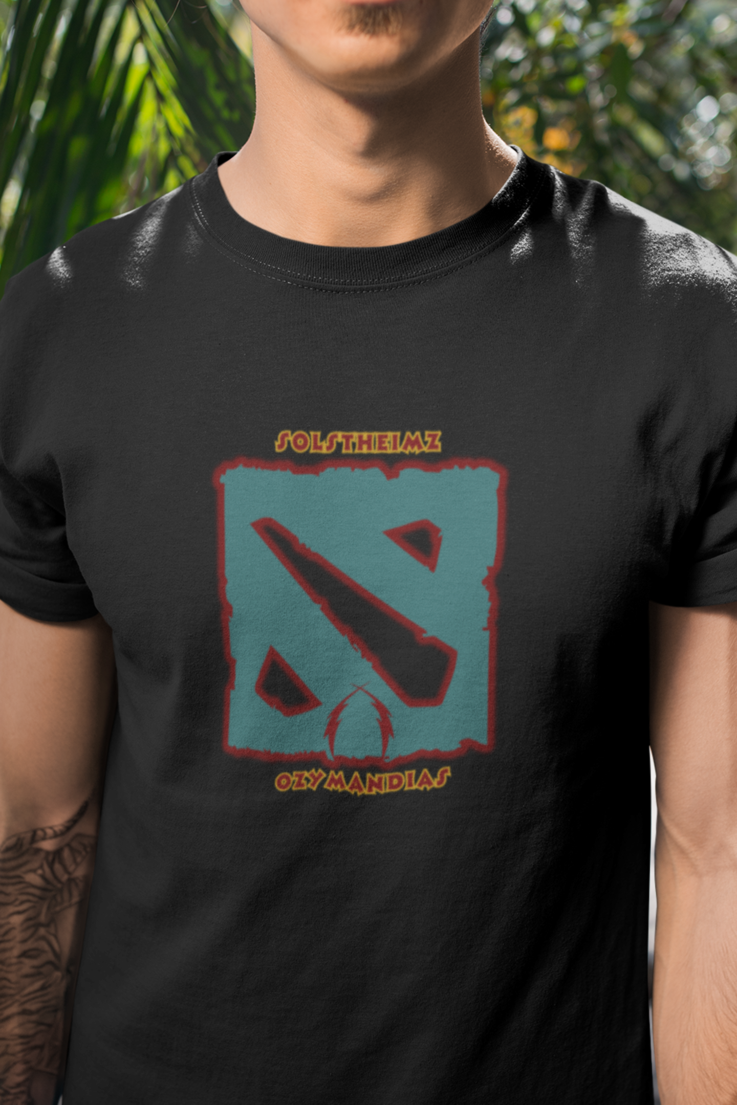 Round neck Half sleeves Tshirt with design of Dota Ozymandias