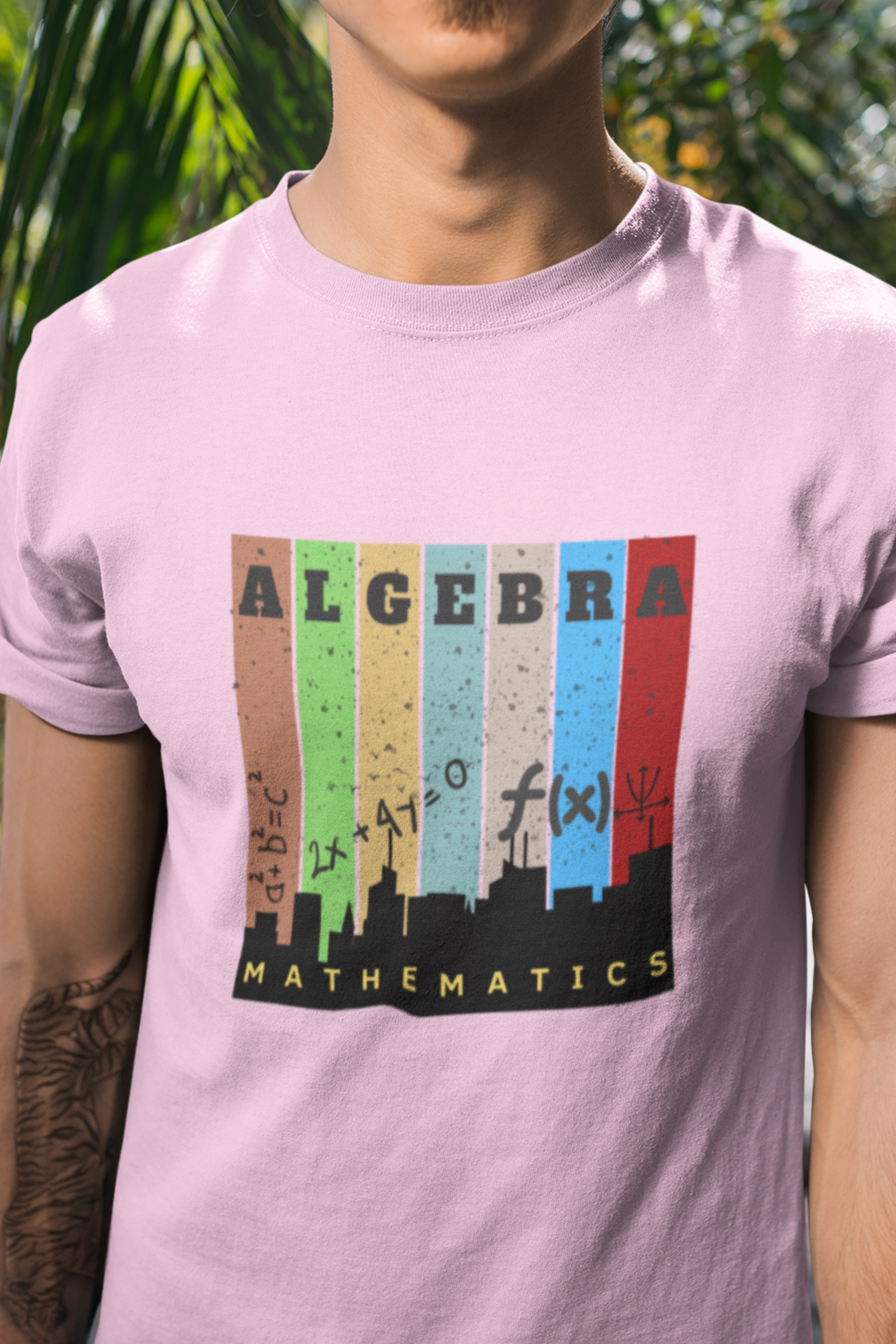 Round neck Half  sleeves Tshirt with Nerdy Algebra Design