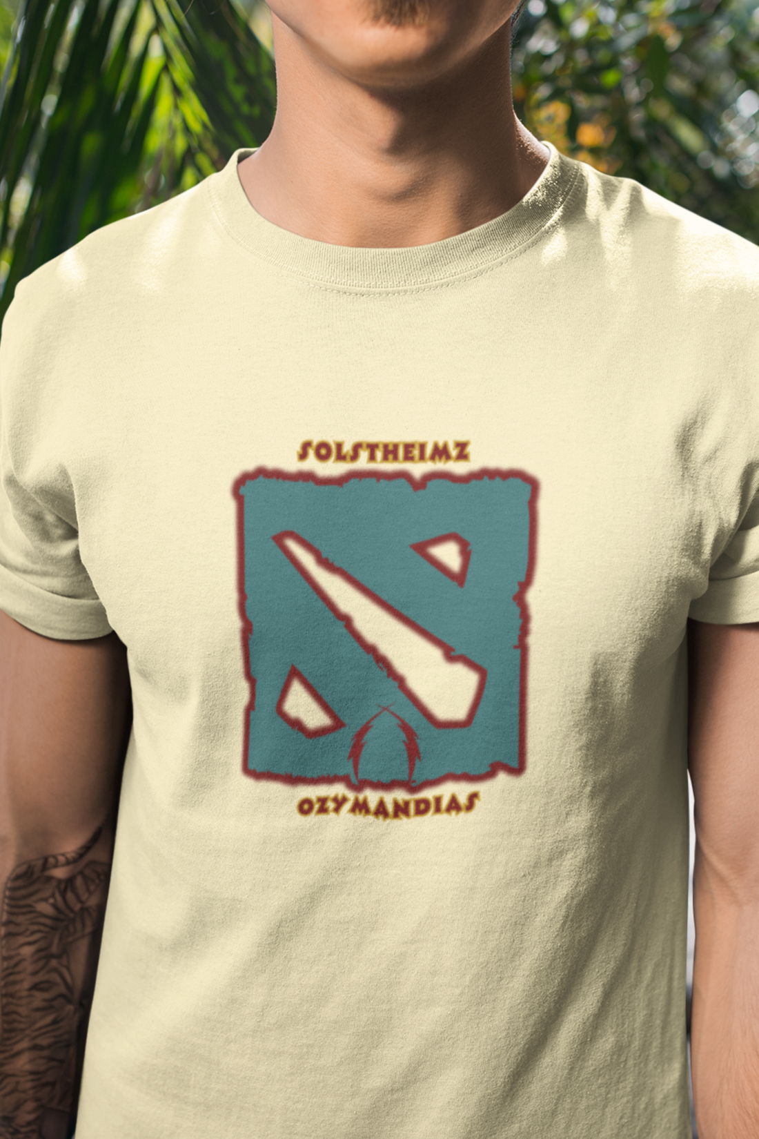 Round neck Half sleeves Tshirt with design of Dota Ozymandias