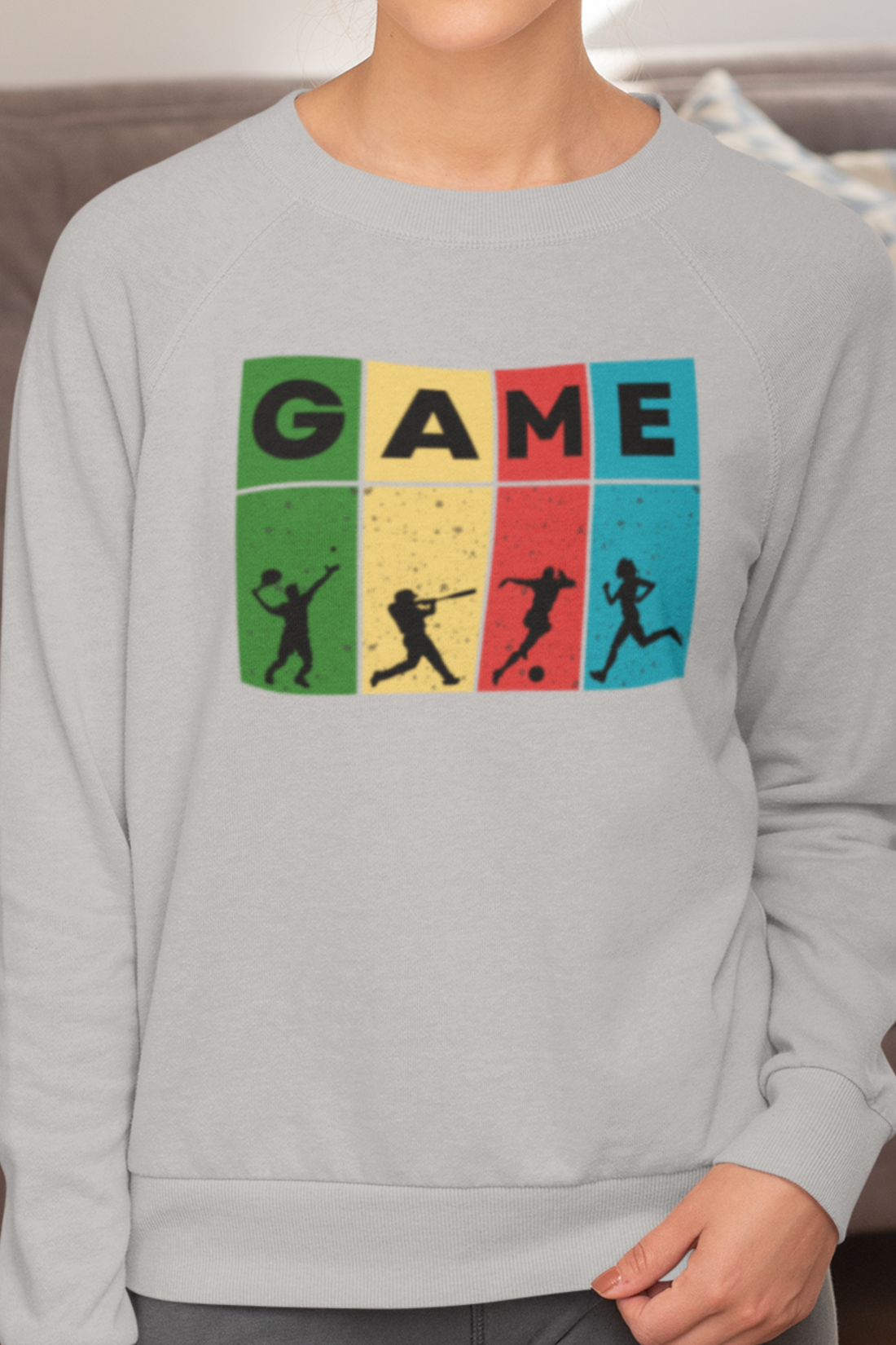 Sweatshirt with typographical design GAME