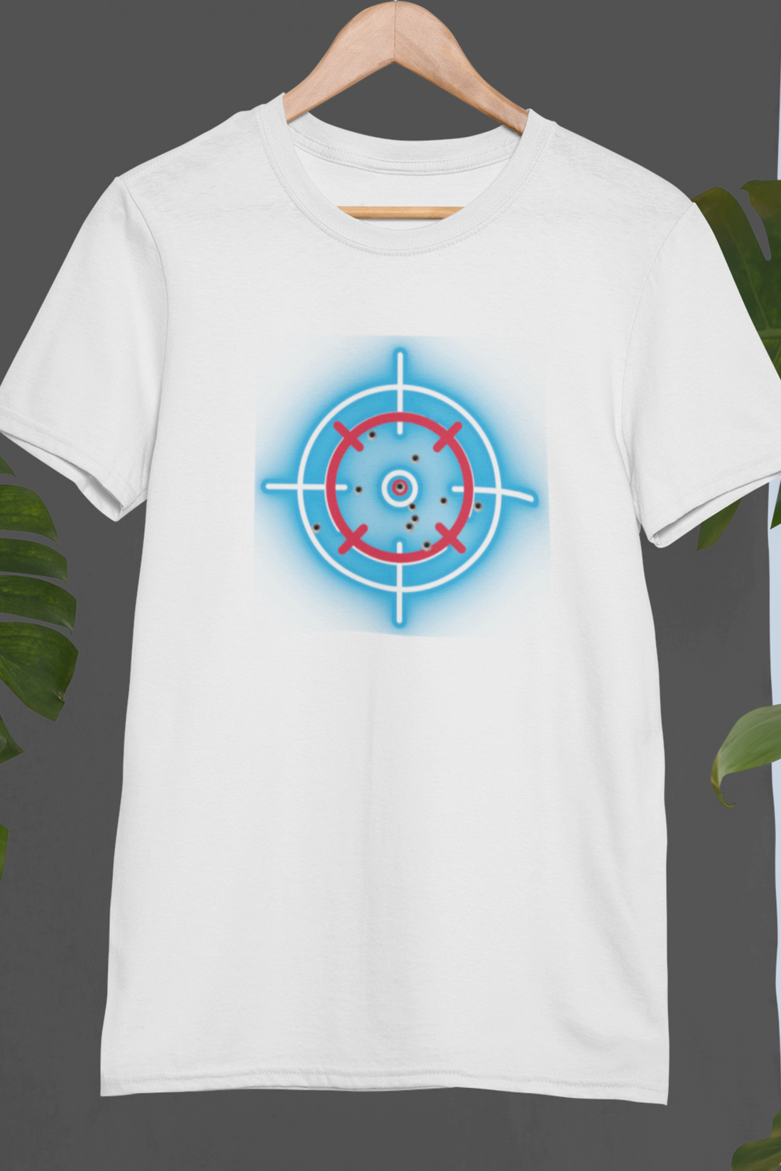 Round neck Half sleeves Tshirt with Shooter Aim target