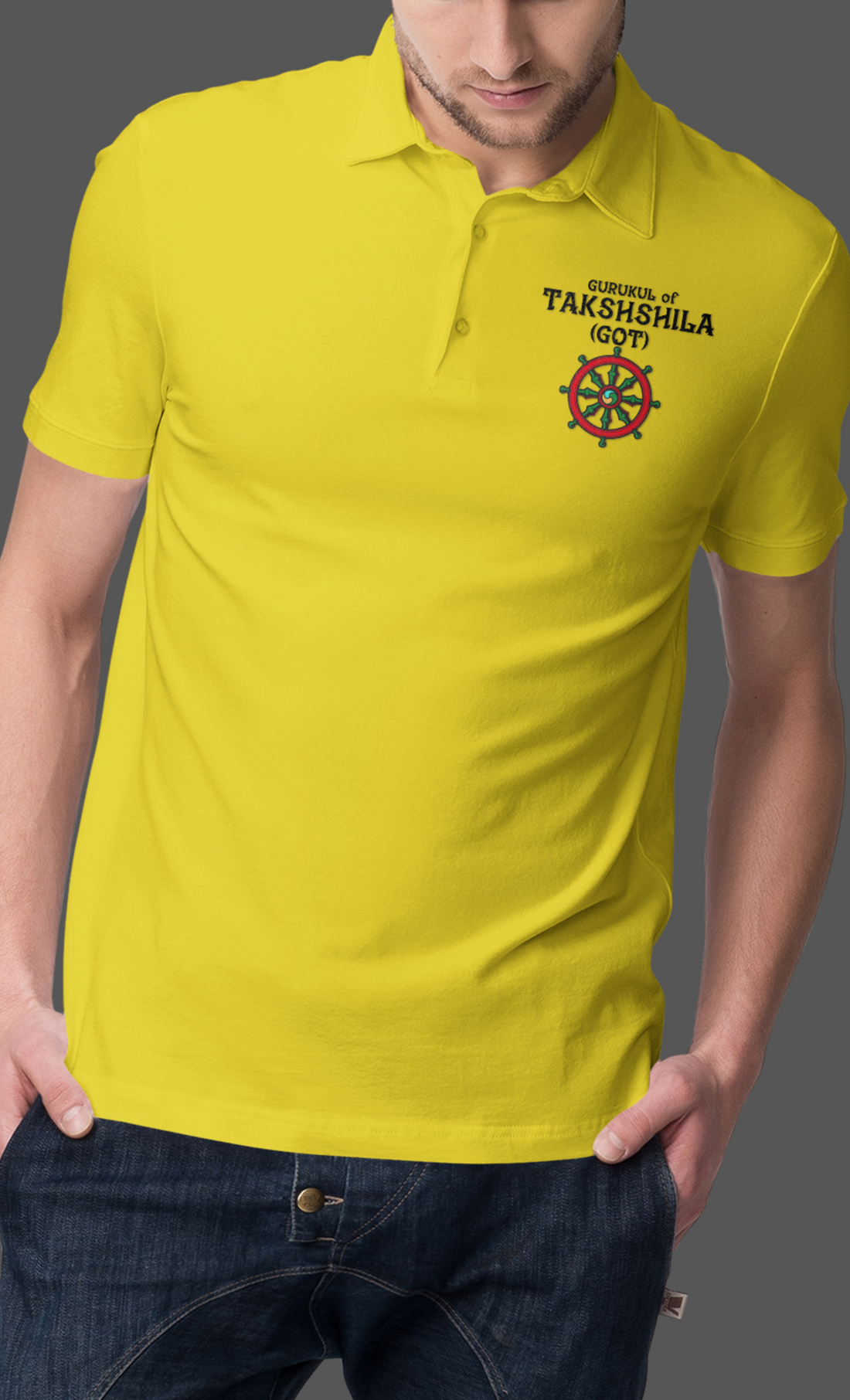 Polo Tshirt with dual print of GOT & Trayambhakam