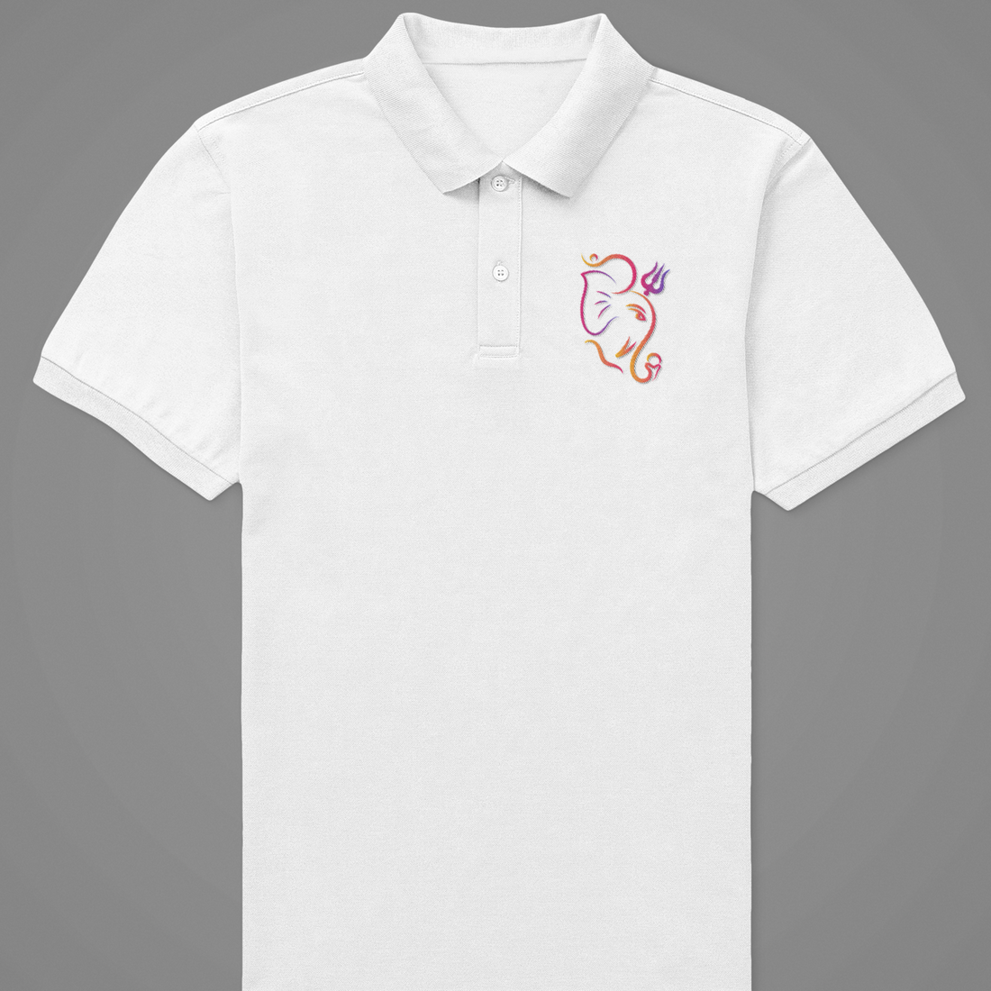 Polo Tshirt with Ganesha Trishul Trident