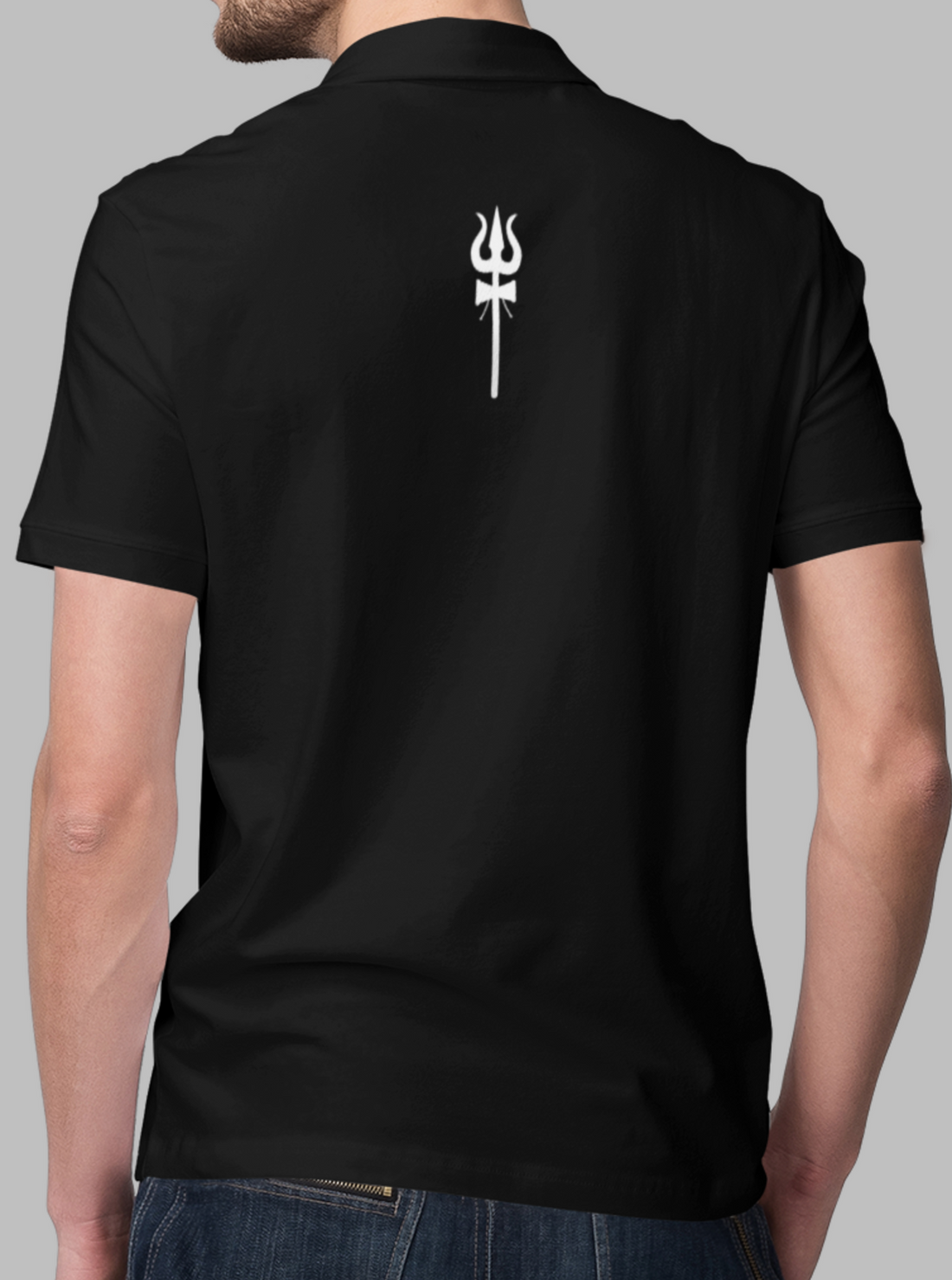 Polo Tshirt with dual print of Ramdhyan & Trishul