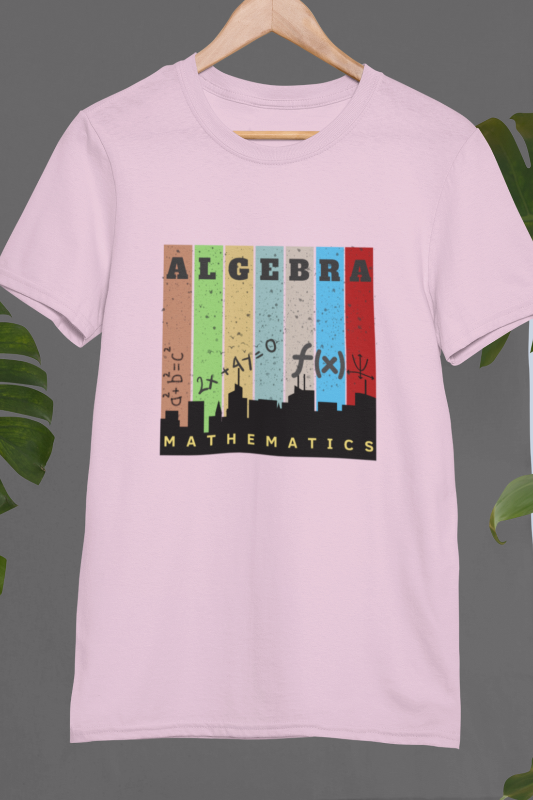 Round neck Half  sleeves Tshirt with Nerdy Algebra Design