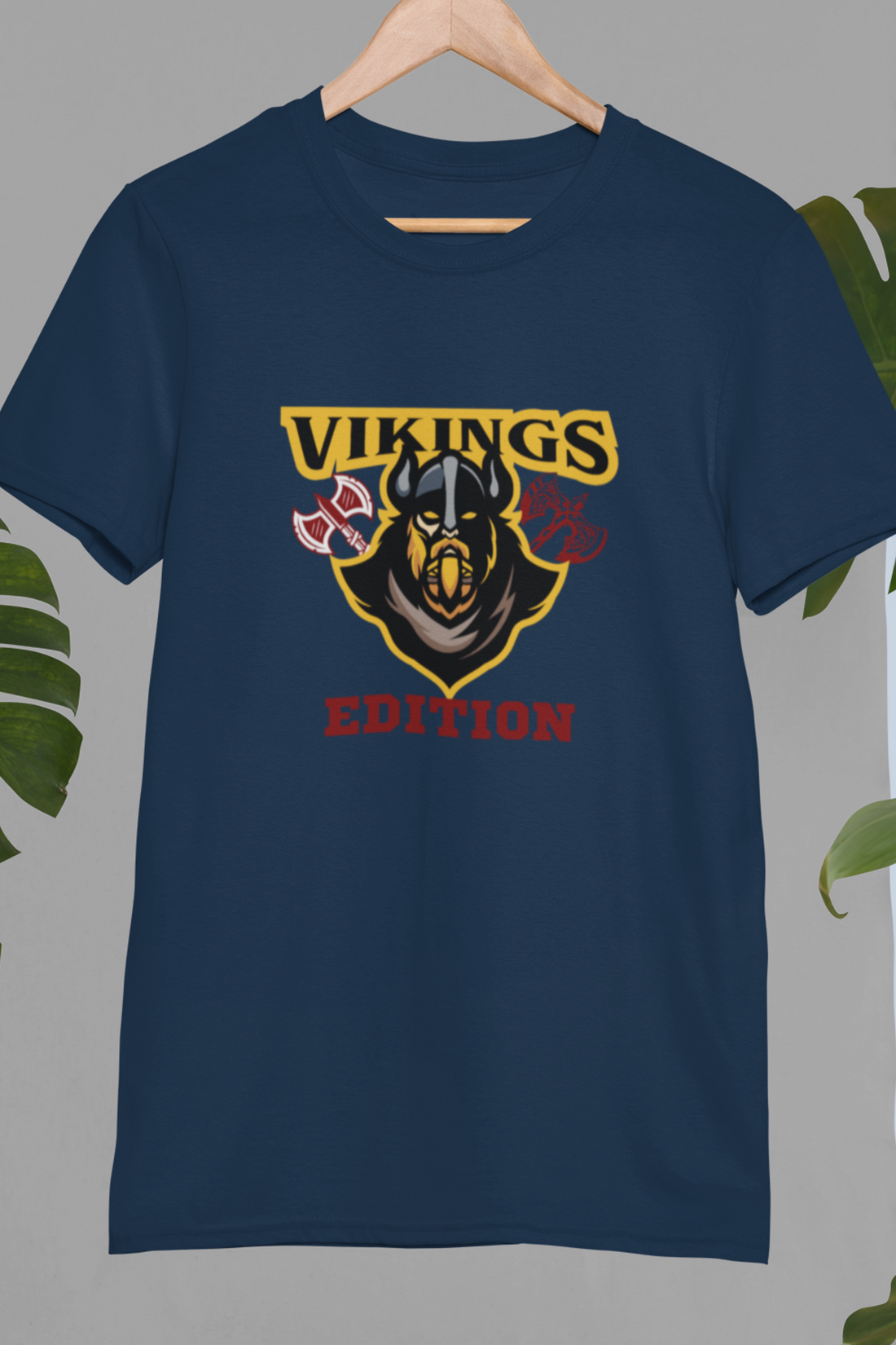 Round neck Half sleeves Tshirt with design with Viking Edition