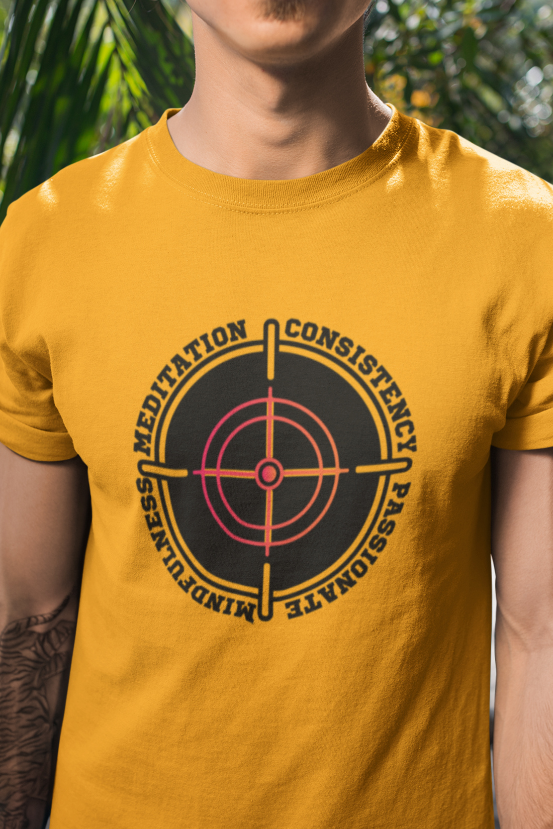 Round neck Half sleeves Tshirt with Shooter Attributes