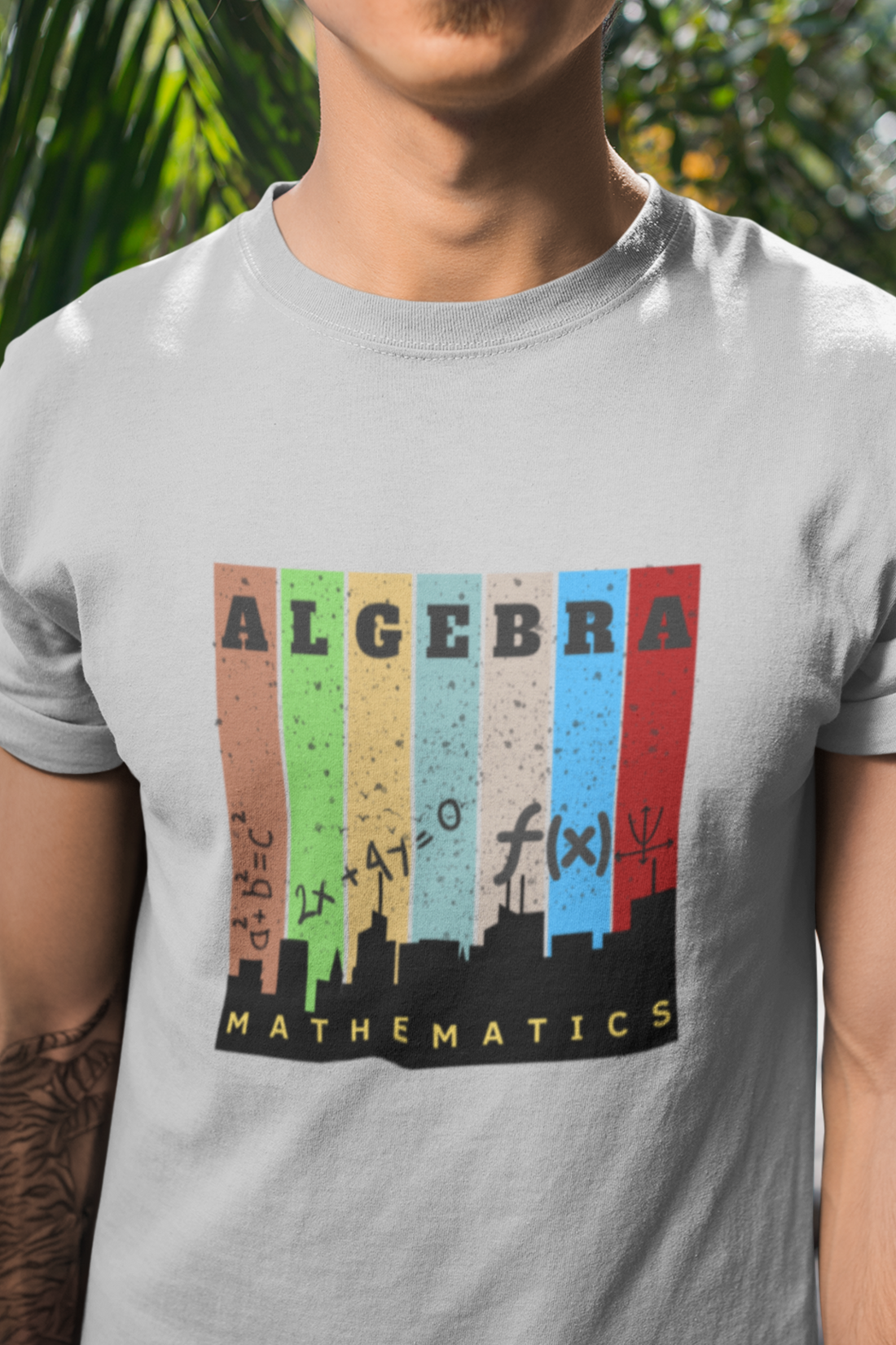 Round neck Half  sleeves Tshirt with Nerdy Algebra Design