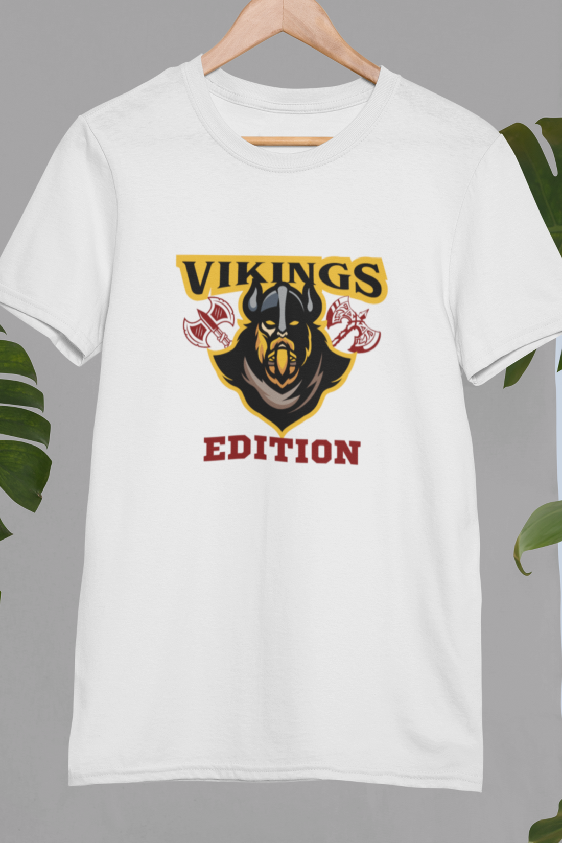 Round neck Half sleeves Tshirt with design with Viking Edition