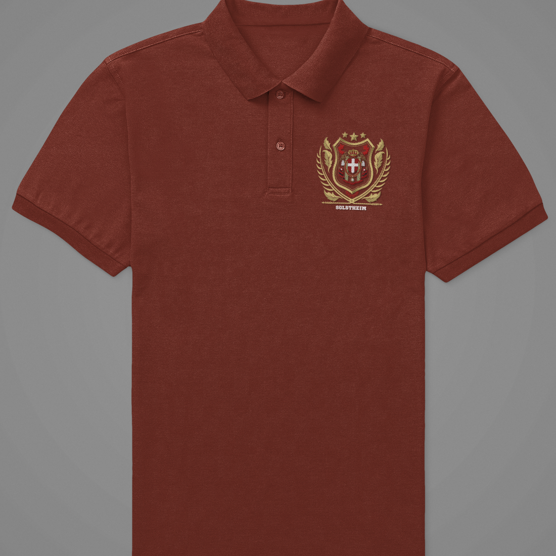 Polo Tshirt with Coat of Arms Golden