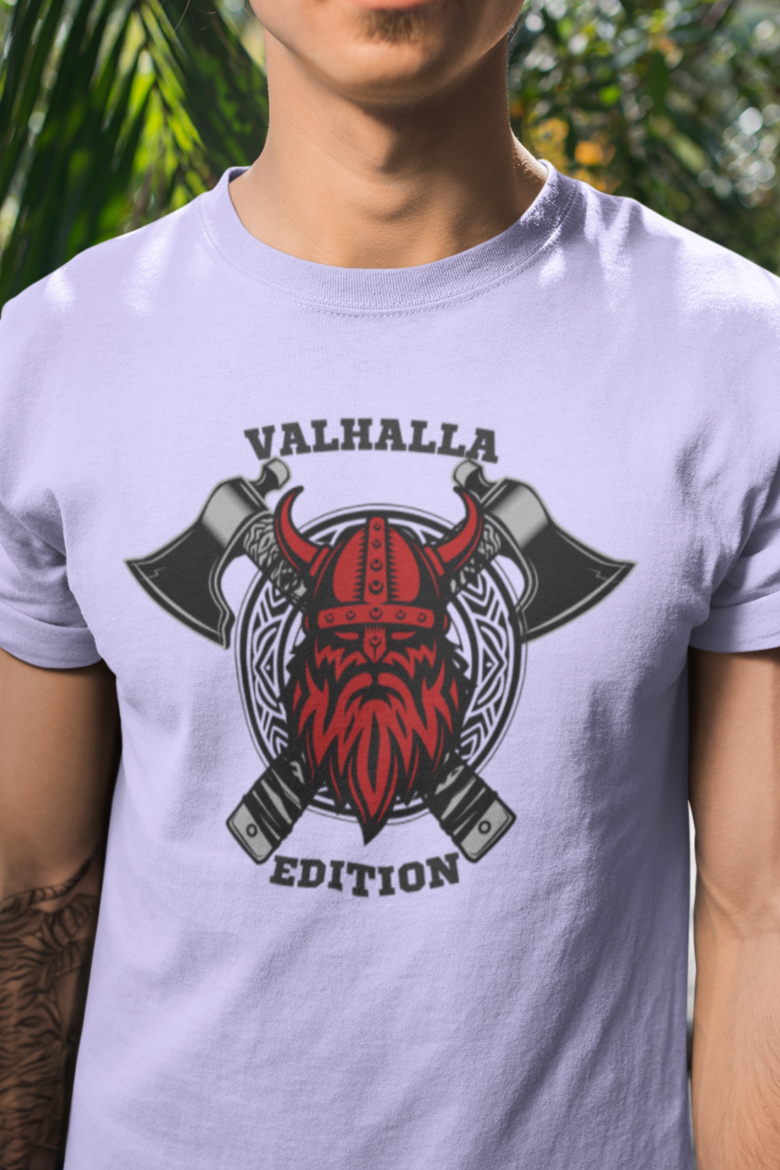 Round neck Half sleeves Tshirt with design with Valhalla Edition